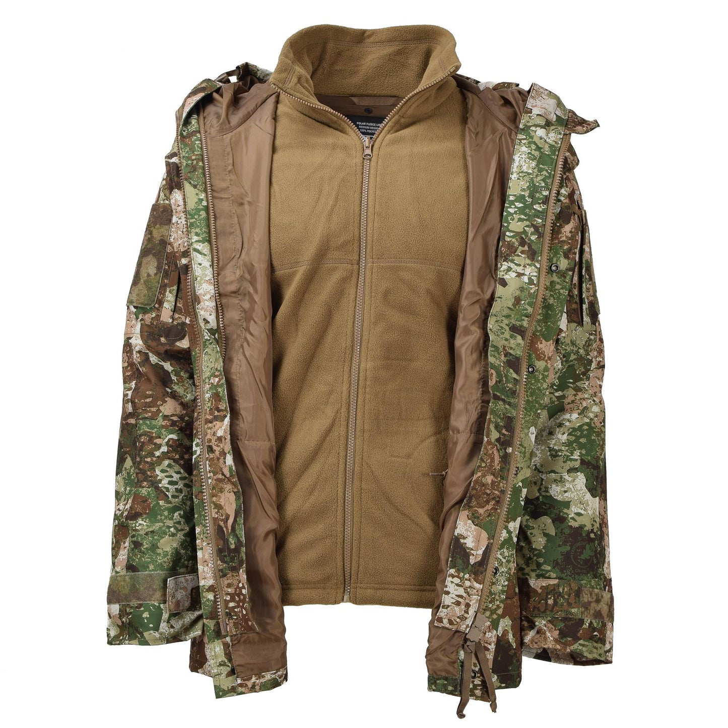 MIL-TEC fleece-lined waterproof jacket in WASP print