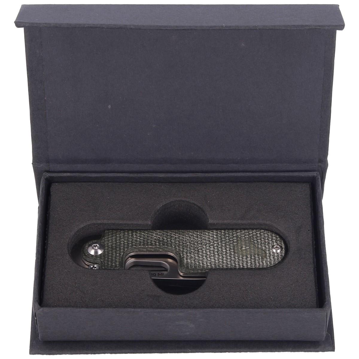 Fox Knives BEAN GEN2 kišeninis peilis 440C nerūdijantis plienas satino danga dėžutėje pristatomas.