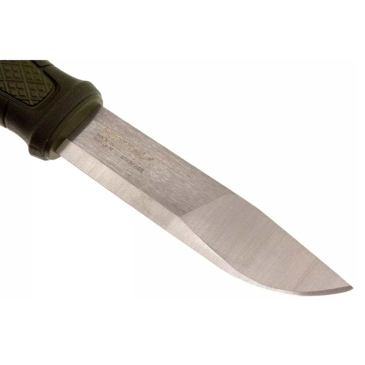 MORAKNIV Kansbol fiksuotas peilis iš nerūdijančio plieno su profiliuotu ašmeniu ir ergonomine rankena.