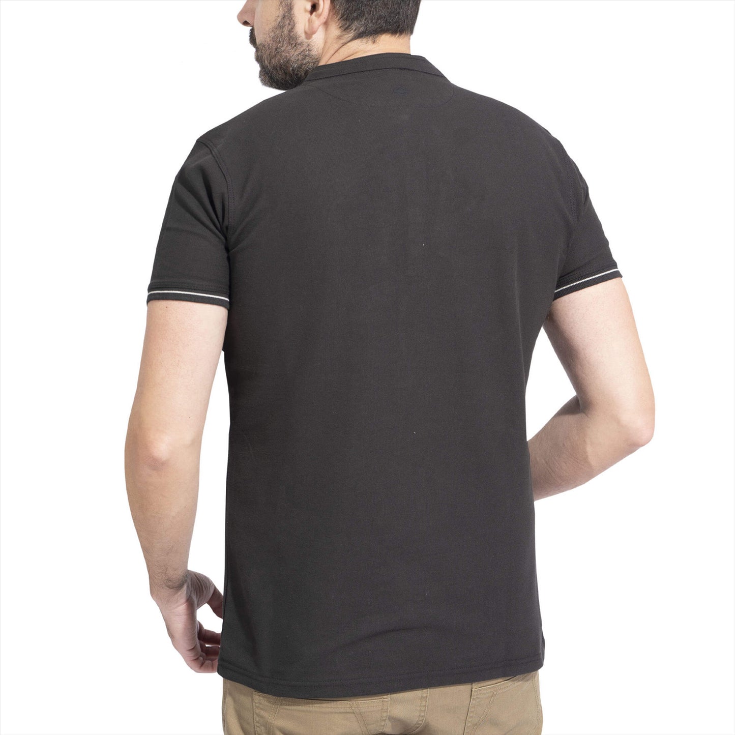PENTAGON Levantes Henley Stripes marškinėliai trumpomis rankovėmis