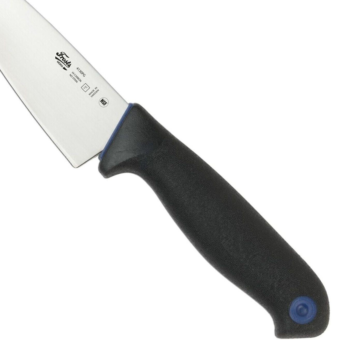 MORAKNIV 4216 universalus virtuvinis peilis iš nerūdijančio plieno su patogia juoda rankena.