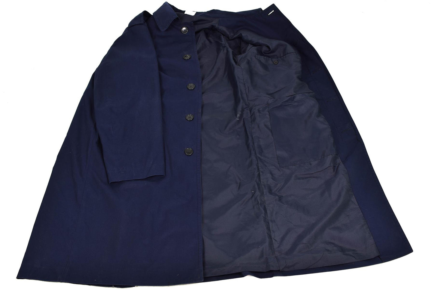 Military raincoat of the French army in blue color