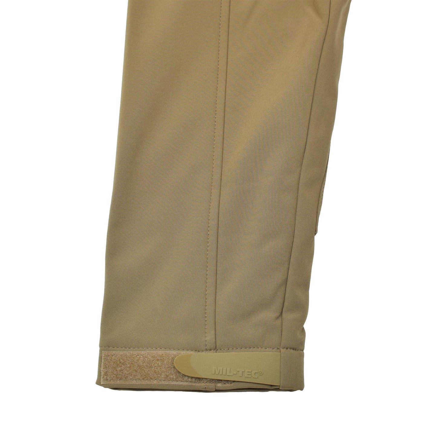 MIL-TEC soft shell waterproof tactical jacket in light brown color