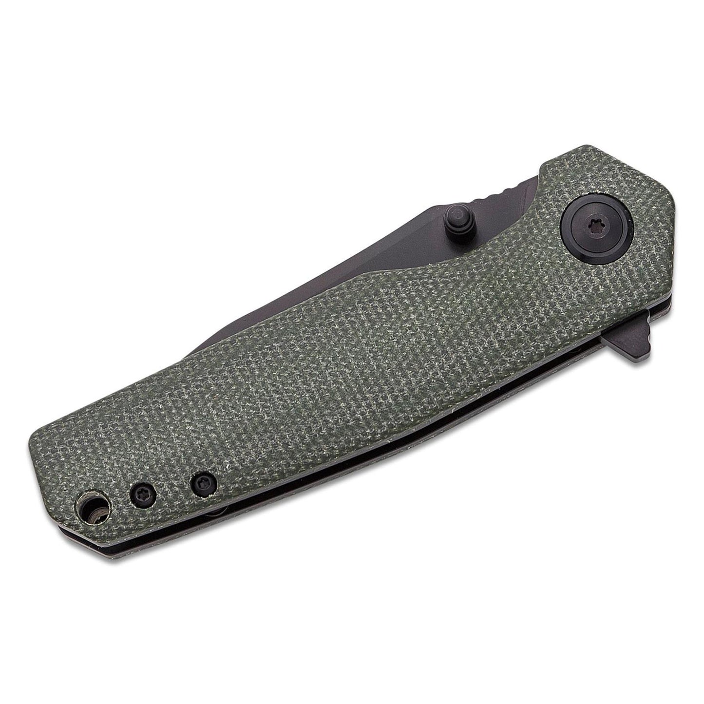BOKER Field Flipper sulankstomas peilis su zalia mikarta rankena ir juodu 440A plieno asmenimis