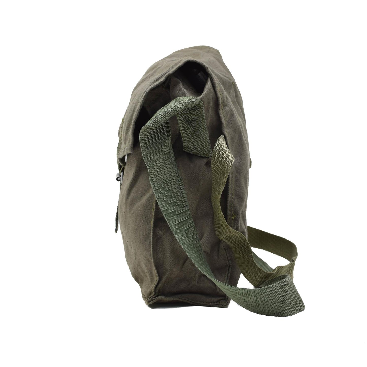 Polish military vintage gas mask bag with adjustable strap