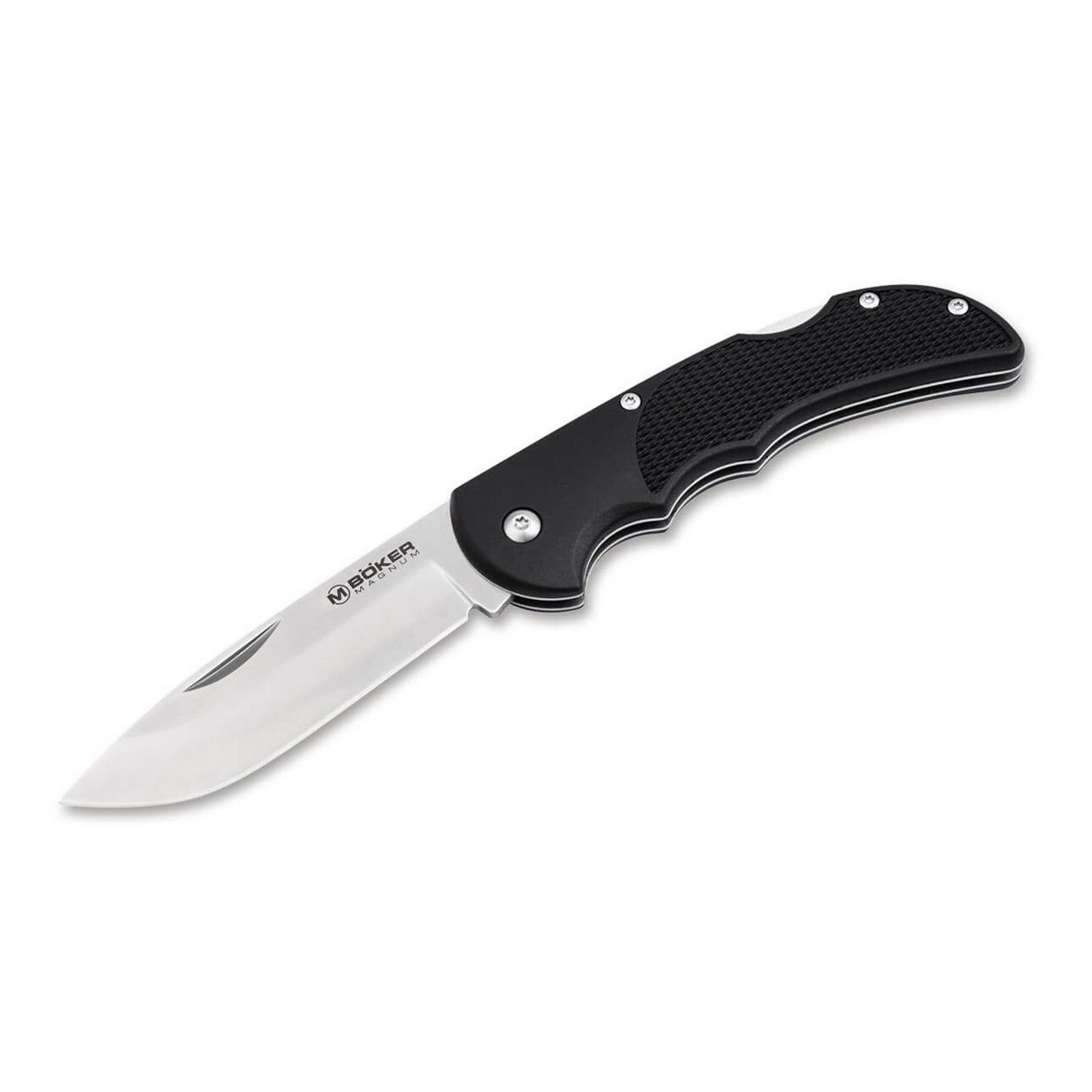 BOKER Magnum HL sulankstomas peilis su satino dangos 440C plieno gelezte ir juoda termoplastine rankena
