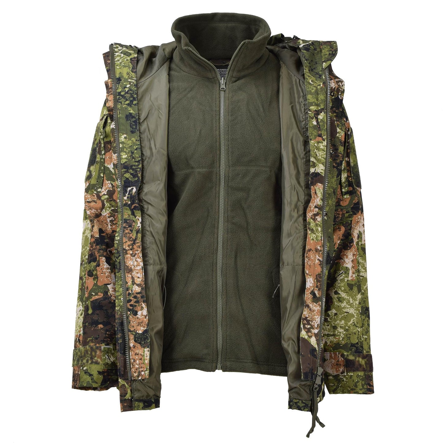 MIL-TEC fleece-lined waterproof jacket in WASP print