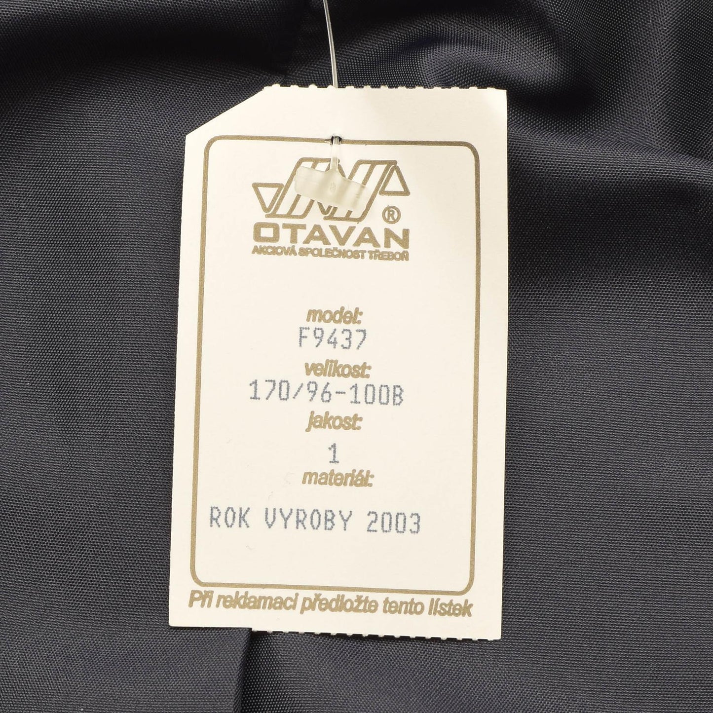 Czech military classic jacket in blue color