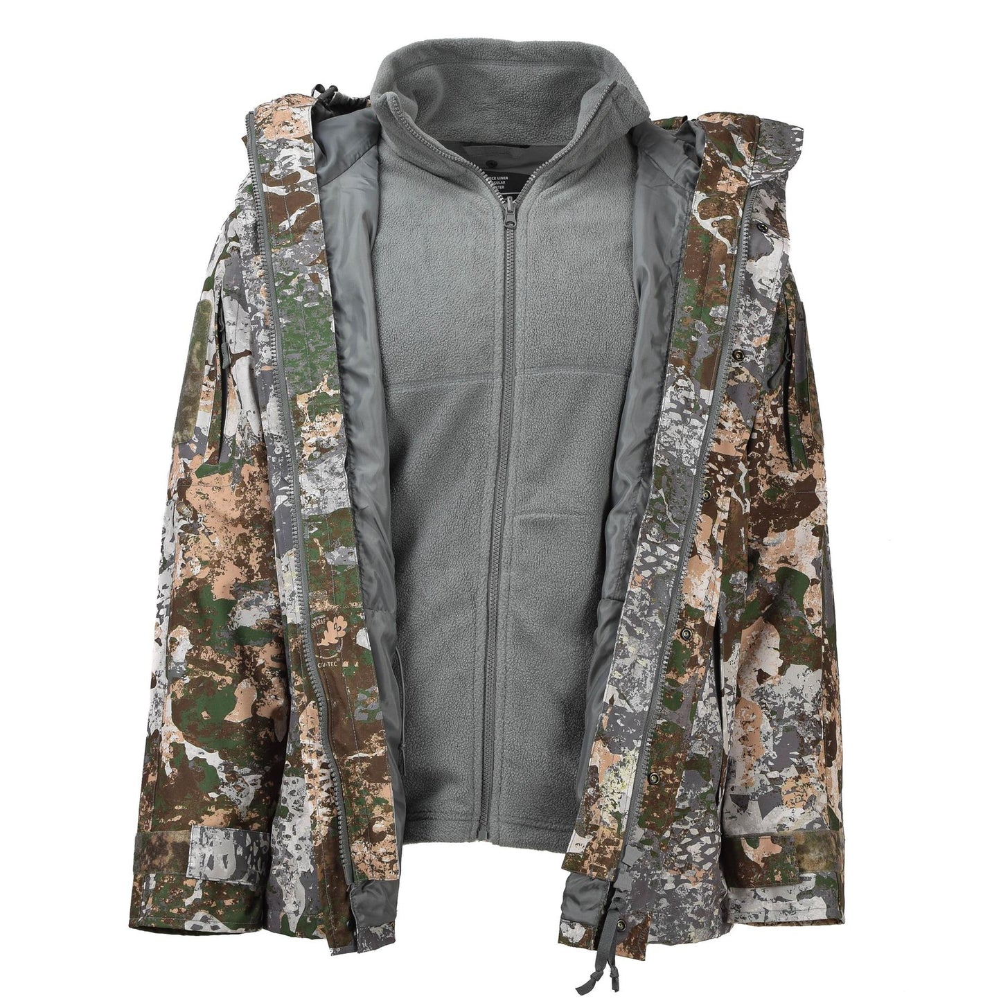 MIL-TEC fleece-lined waterproof jacket in WASP print