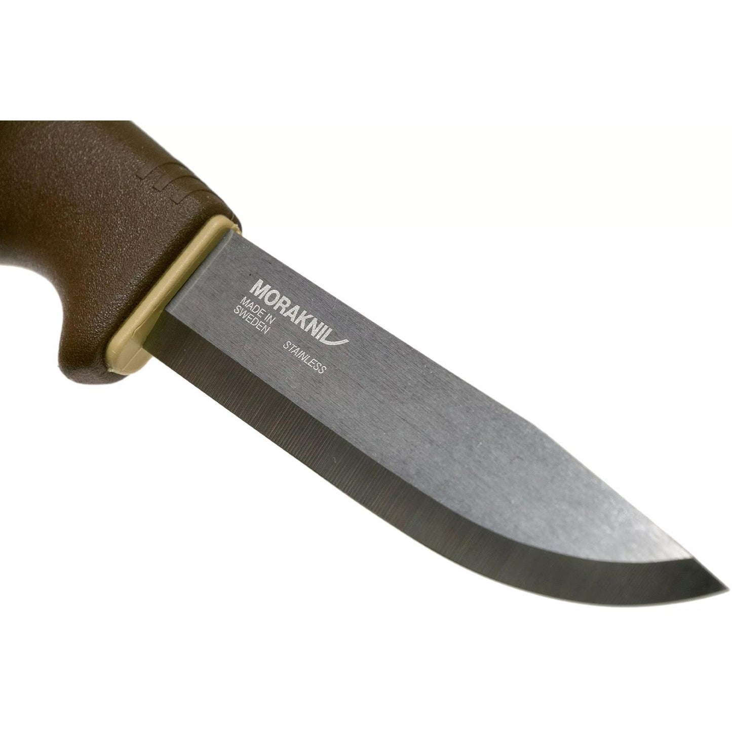 MORAKNIV fiksuotas peilis su lauko ugnies užkūrimo priemone ir galandimo įrankiu, nerūdijančio plieno geležtė.