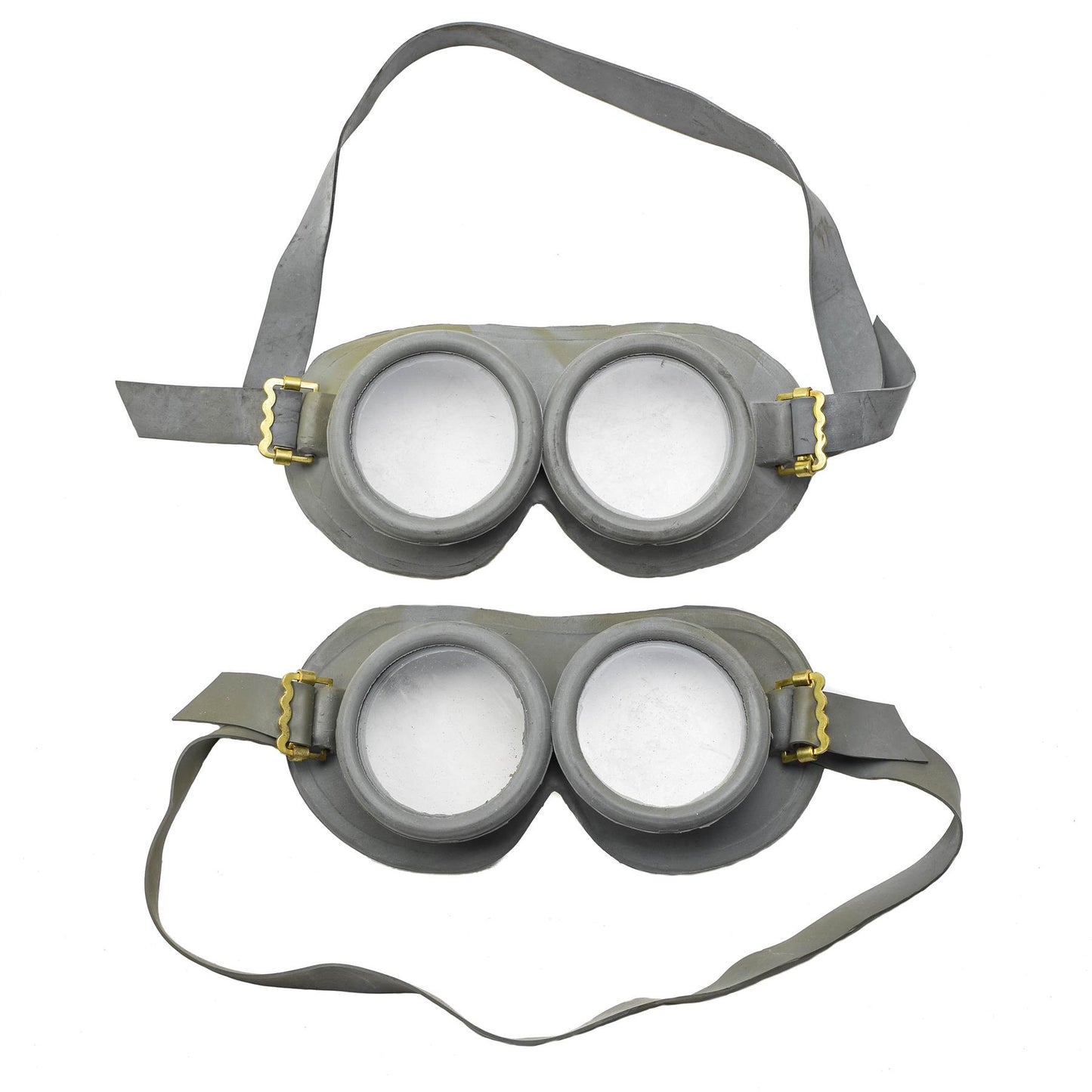 NATO vintažiniai apsaugos akiniai, išskleistas dirželis ir konstrukcija