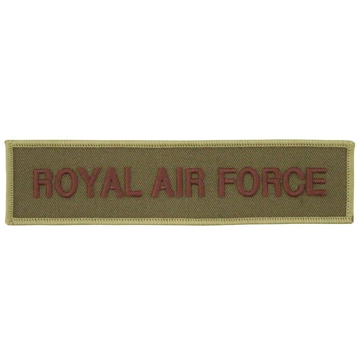Jungtinės Karalystės kariuomenės ženkliukas su velcro tvirtinimu "Royal Air Force" alyvuogių spalvos.