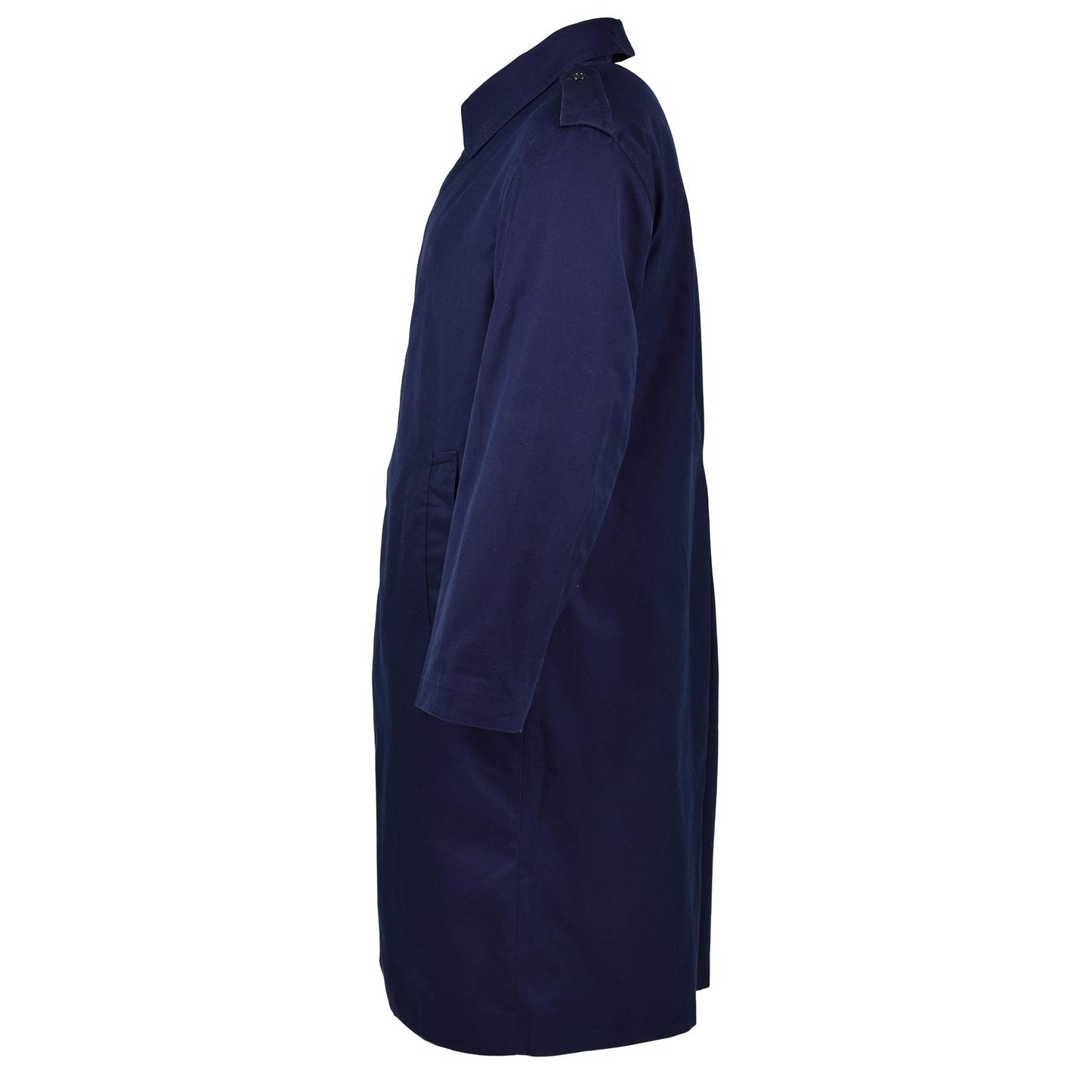 Military raincoat of the French army in blue color