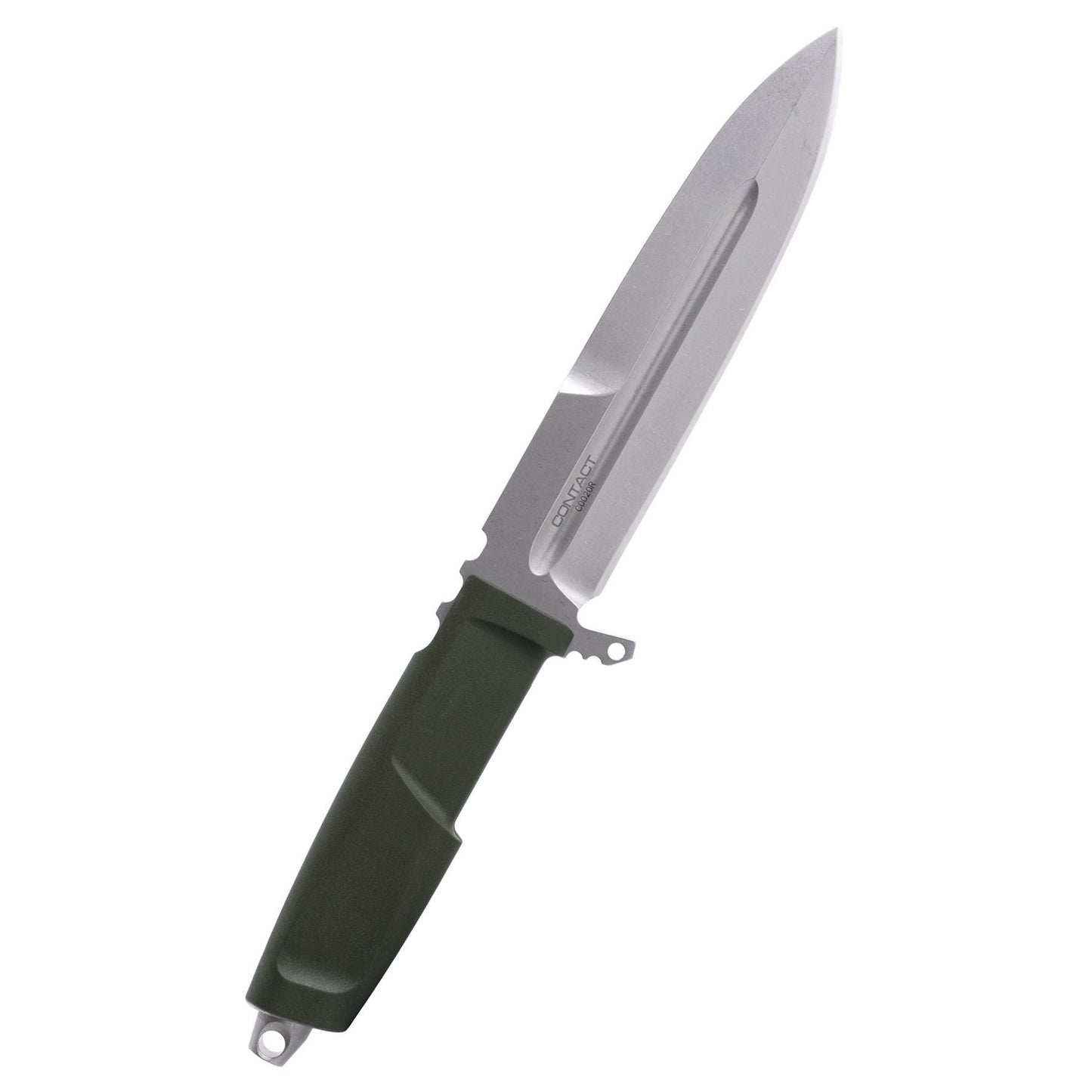 ExtremaRatio CONTACT taktinis kovos peilis fiksuota geležte N690 plienas su patvaria Forprene rankena ir 16.2 cm geležte.