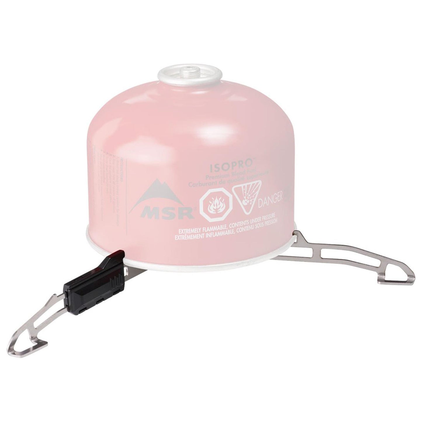 MSR kompaktiškas stovas viryklėms iki 450 g stovyklavimui, stabilus ir lengvas nešiojimui.