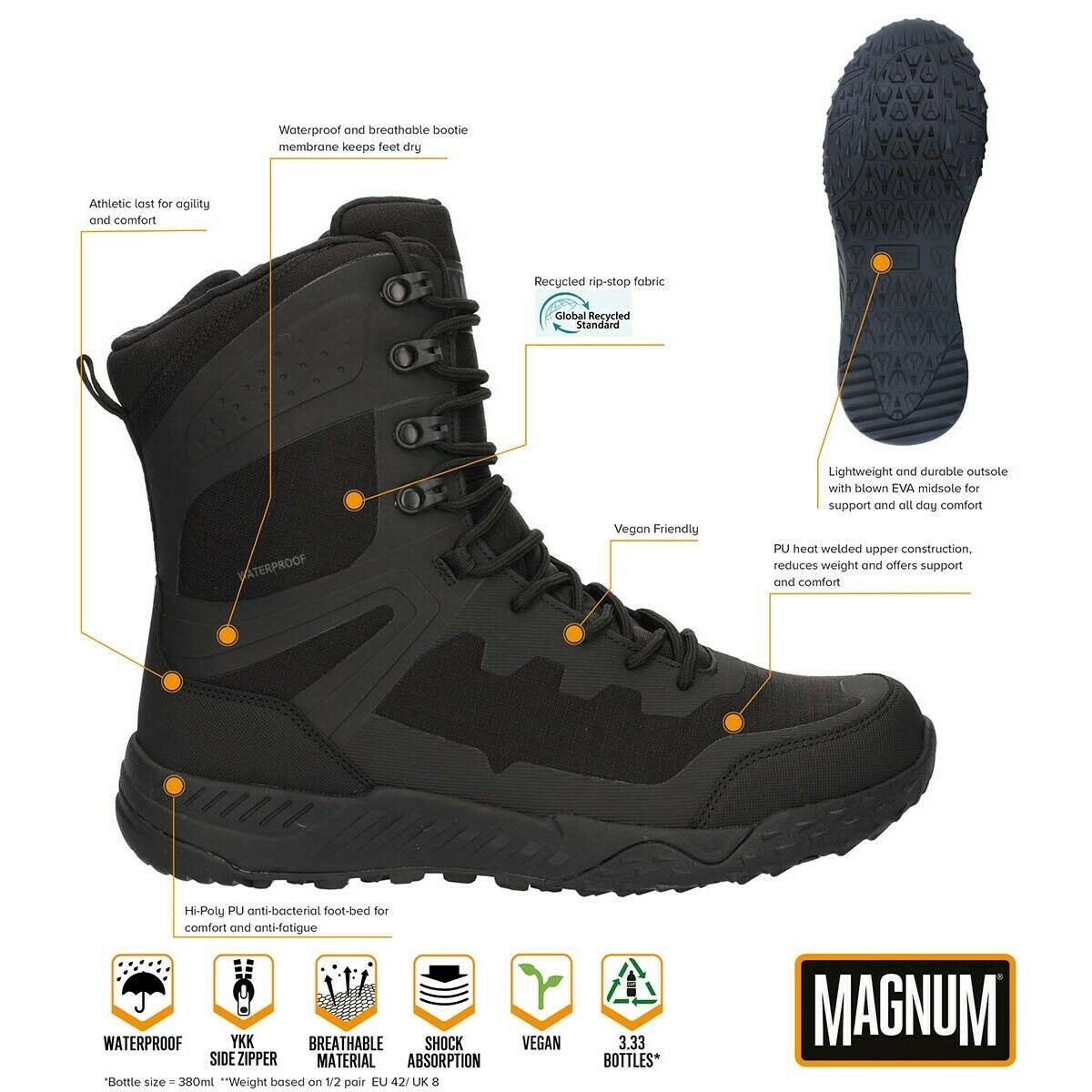 Magnum Ultima 8.0 batai – techninių savybių schema su reljefiniu padu