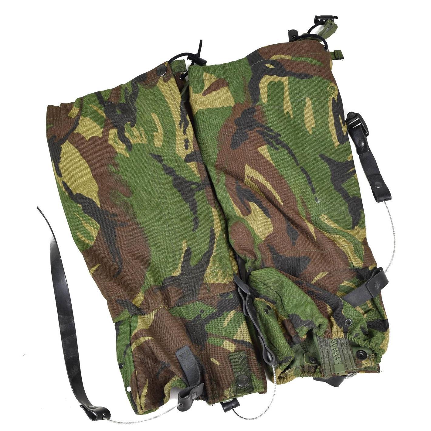 Jungtinės Karalystės gaitrai Cordura medžiagos Woodland marginimo, atsparūs drėgmei ir purvui, su užtrauktuku ir dirželiais.