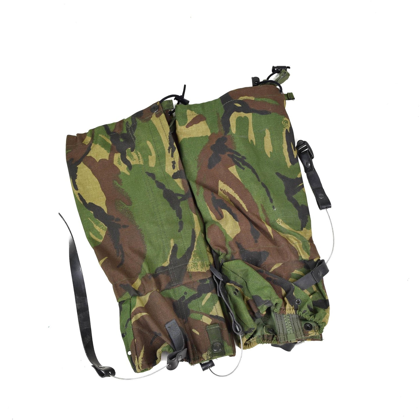 Jungtinės Karalystės gaitrai Cordura medžiagos Woodland marginimo, atsparūs drėgmei ir purvui, su užtrauktuku ir raišteliais.