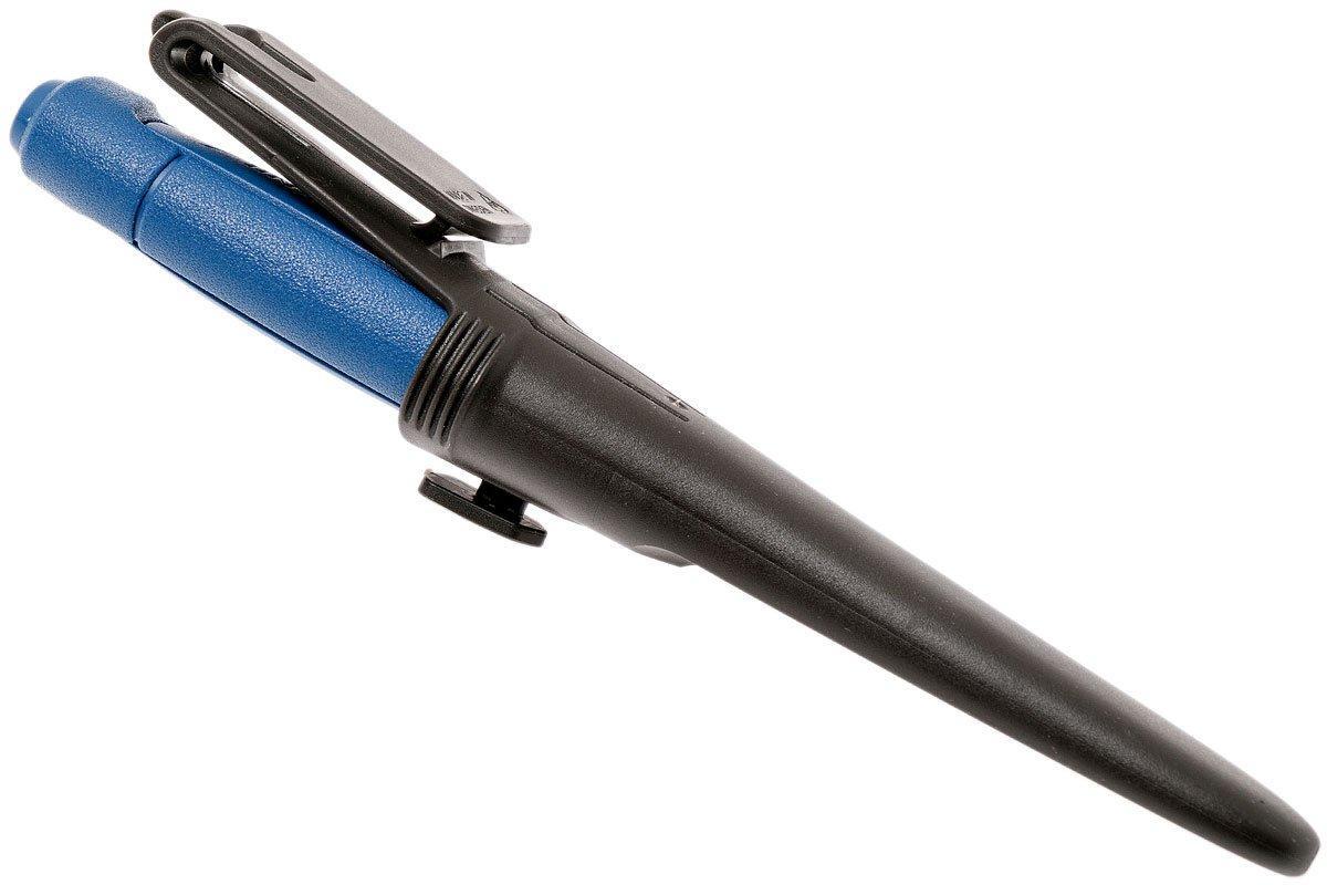 MORAKNIV Basic 546 fiksuotas peilis iš nerūdijančio plieno su tvirtu dangteliu ir patogia rankena.