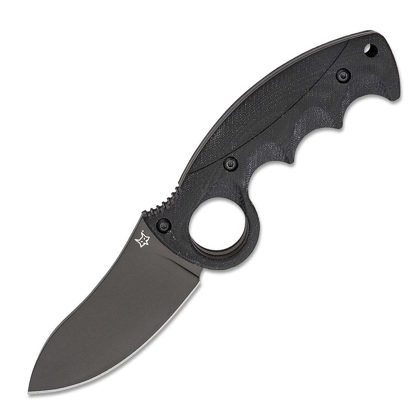 Fox Knives Alaskan Hunter Itališkas fiksuotas peilis su juoda G10 rankena ir Vokiško BECUT nerūdijančio plieno geležte.