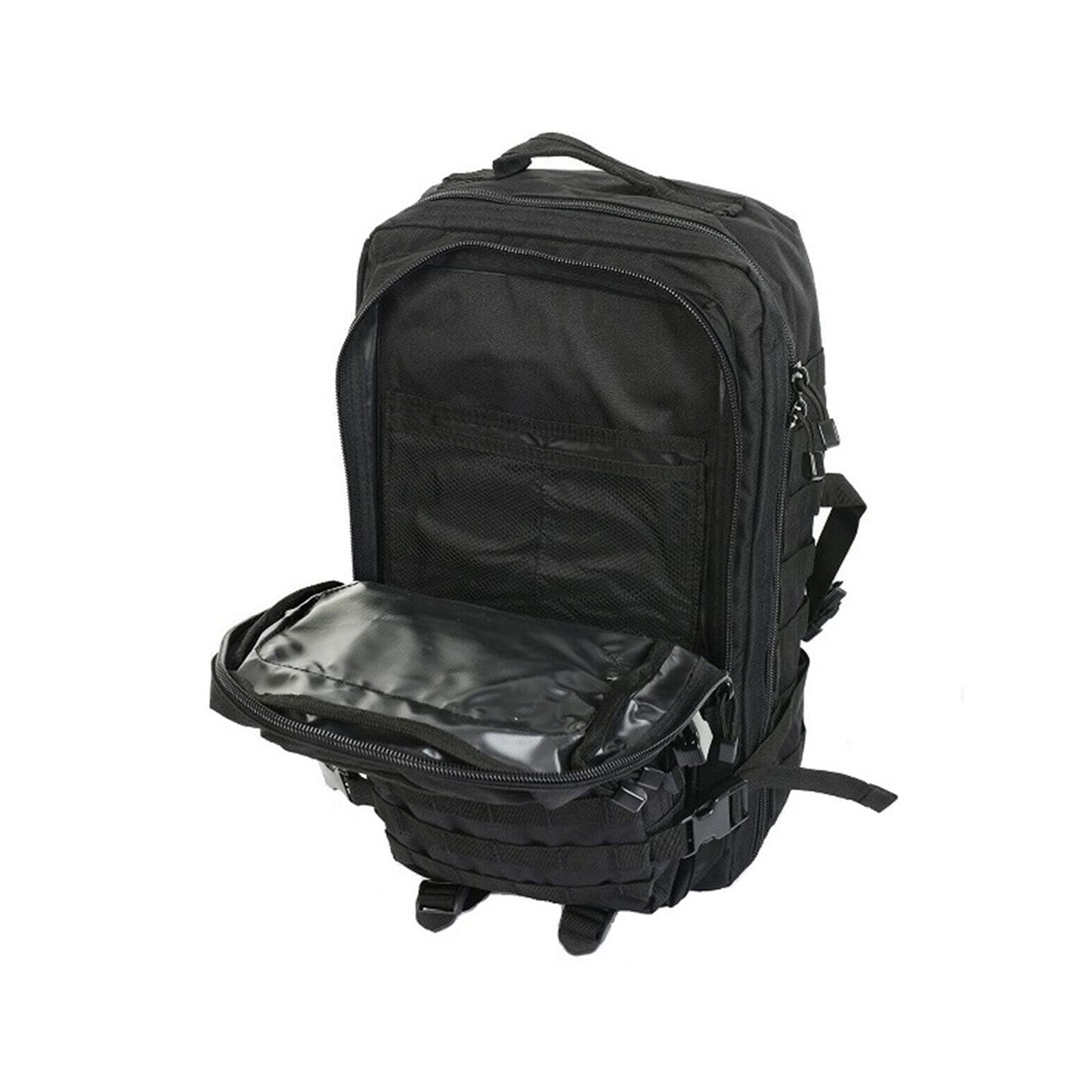 MIL-TEC U.S. Assault taktinė 36litrų kuprinė molle tipo tvirtinimai juoda, patvari ir funkcionali kuprinė kelionėms.