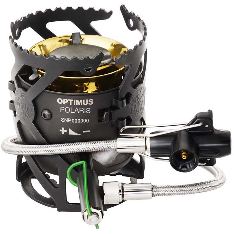 Optimus Polaris skysto kuro viryklė žygiams su kuro buteliu 400 ml kompaktiška ir galinga kelionių viryklė.