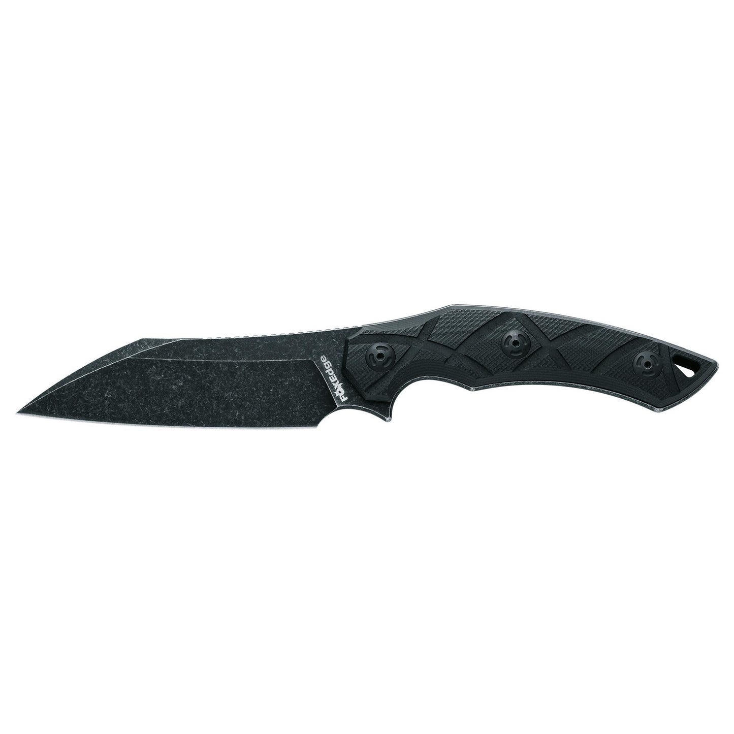 Fox Knives LYCOSA FE-018 atlenkiamas Tanto tipo peilis su patvaria 8Cr13MoV plieno geležte ir ergonomiška rankena.