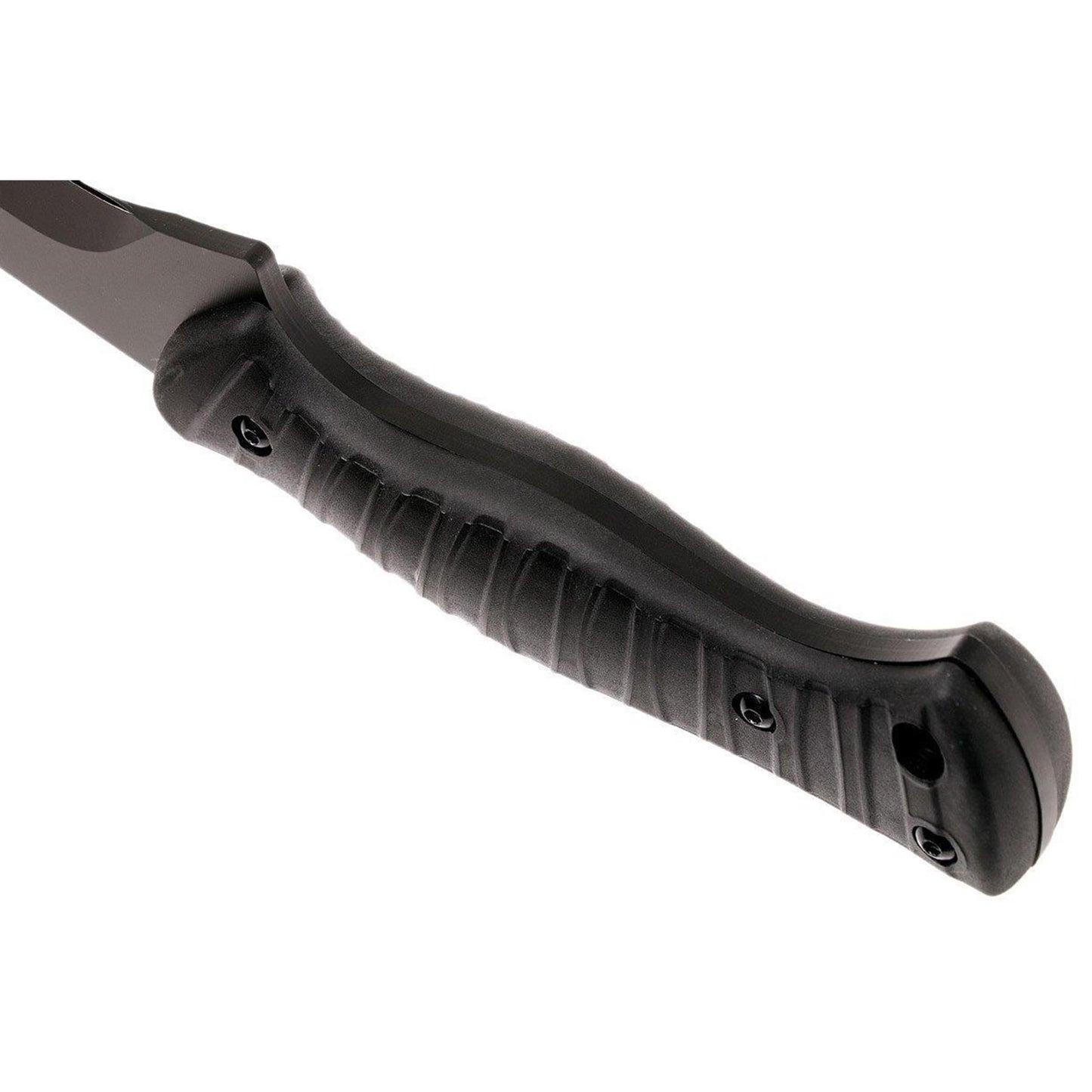 Fox Knives KUKRI mačetė pagaminta iš 4119 nitro-B nerūdijančio plieno su ergonomiška juoda rankena.