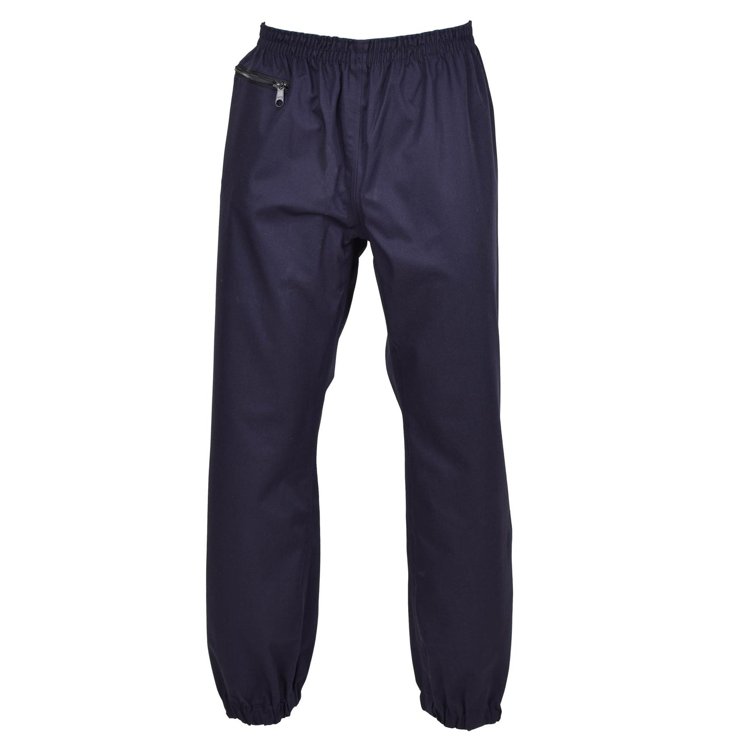 Olandijos kariuomenės GoreTex lietaus kelnės neperšlampamos Mėlynos, su elastingu juosmeniu ir klešnių galais.