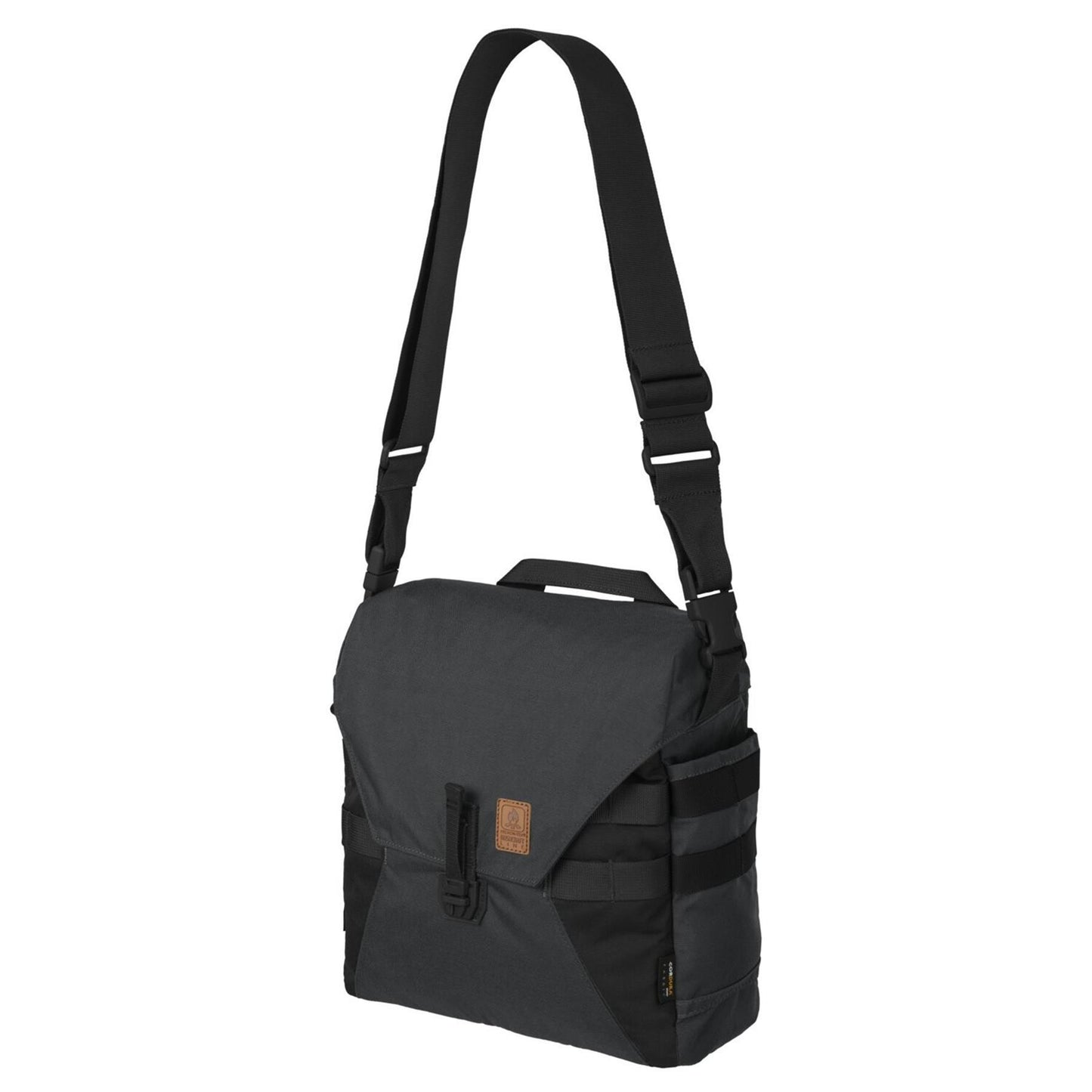 Helikon-Tex Bushcraft Cordura medžiagos 8l krepšys per petį su tvirtu diržu ir keliomis kišenėmis kasdieniams ir lauko naudojimams.