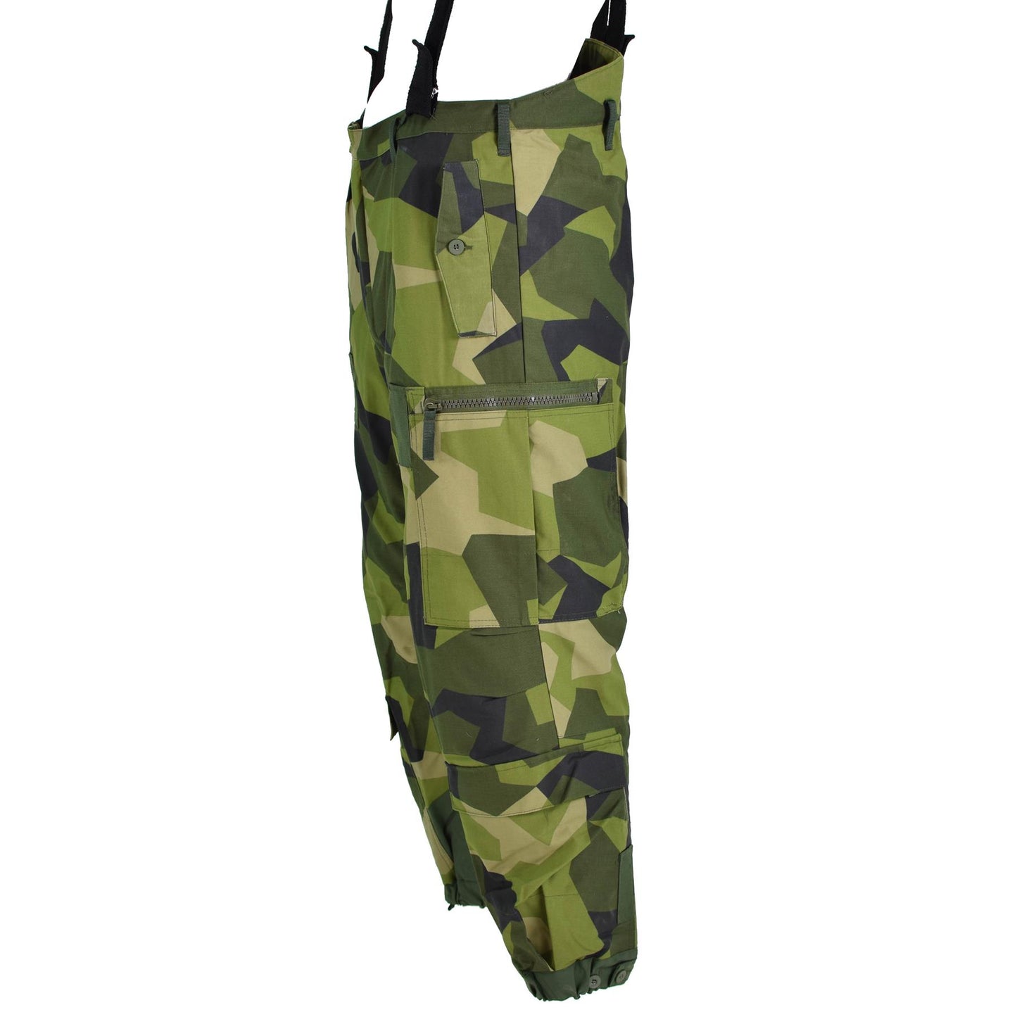 Swedish army field trousers with braces for cold weather Splinter print