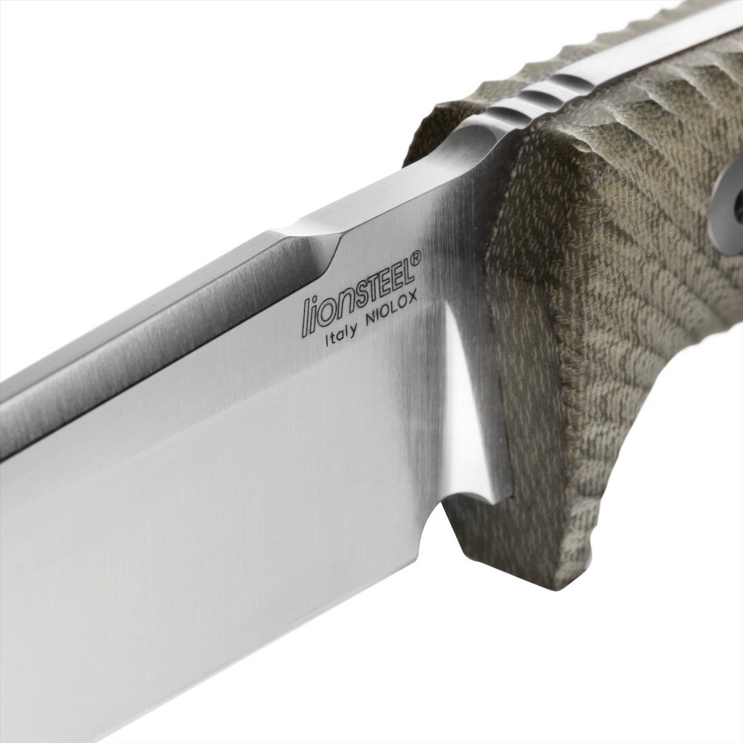 LionSteel T5 CVG fiksuoto ašmens taktinis peilis iš Niolox plieno
