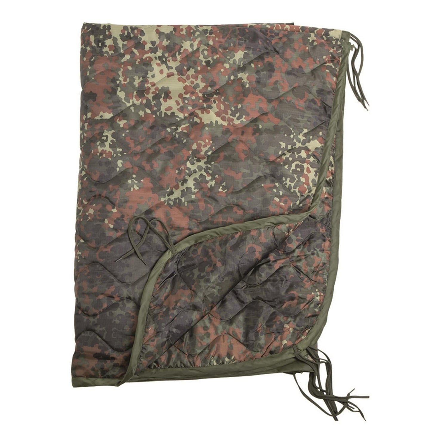 MIL-TEC greitai džiūstantis brezento pamušalas 210x150cm camo raštu, lengvas ir kvėpuojantis gamtokai.