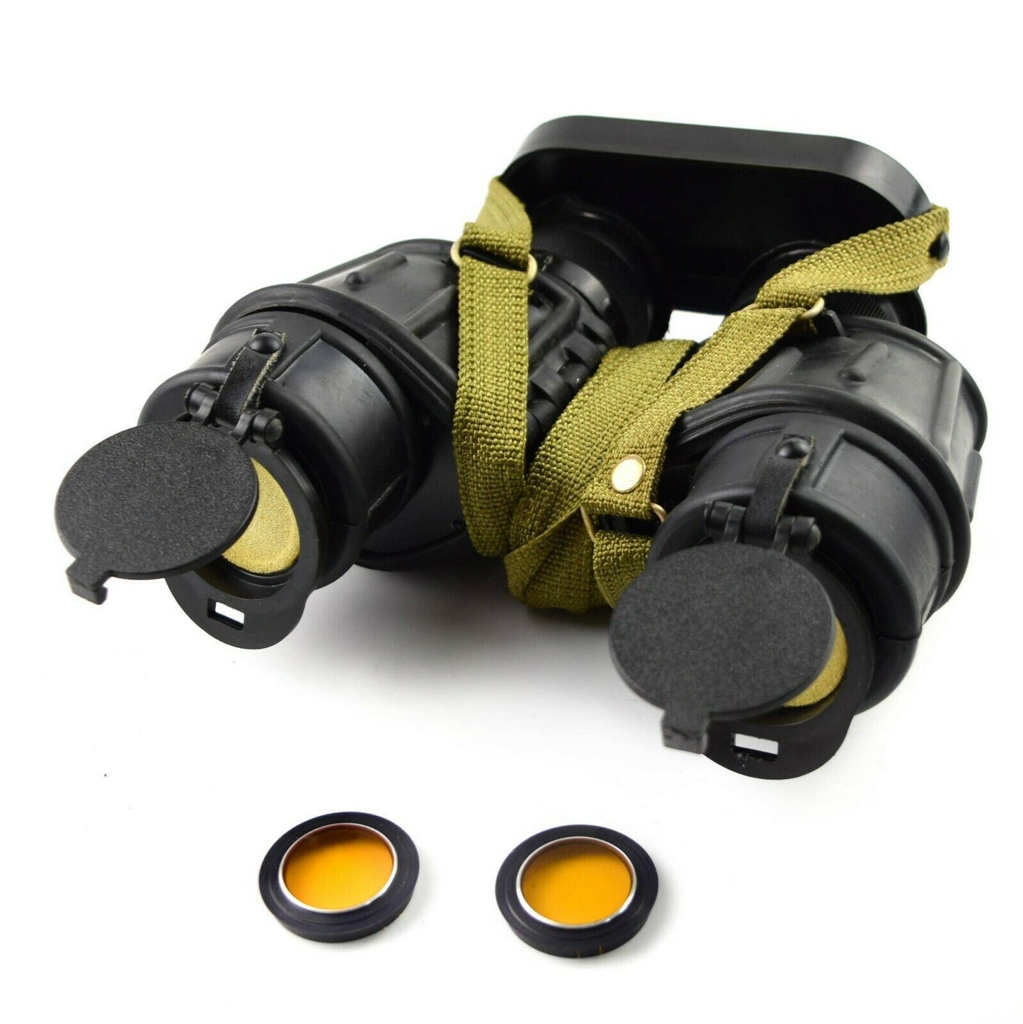Rumunijos kariuomenės IOR VALDADA 7x40 žiūronai su IR filtru ir atsarginiais filtrais prieblandai.