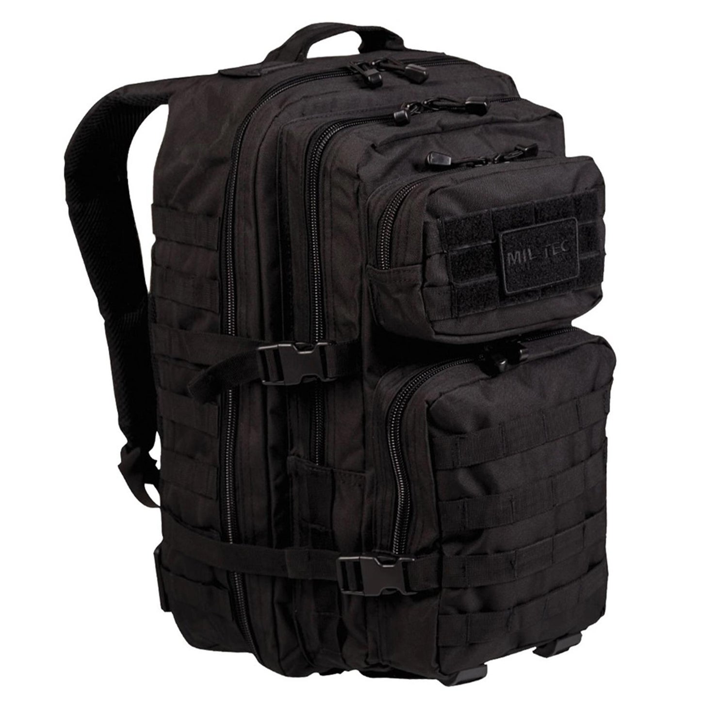 MIL-TEC U.S. Assault taktinė 36litrų kuprinė molle tipo tvirtinimai juoda, patvari ir funkcionali.