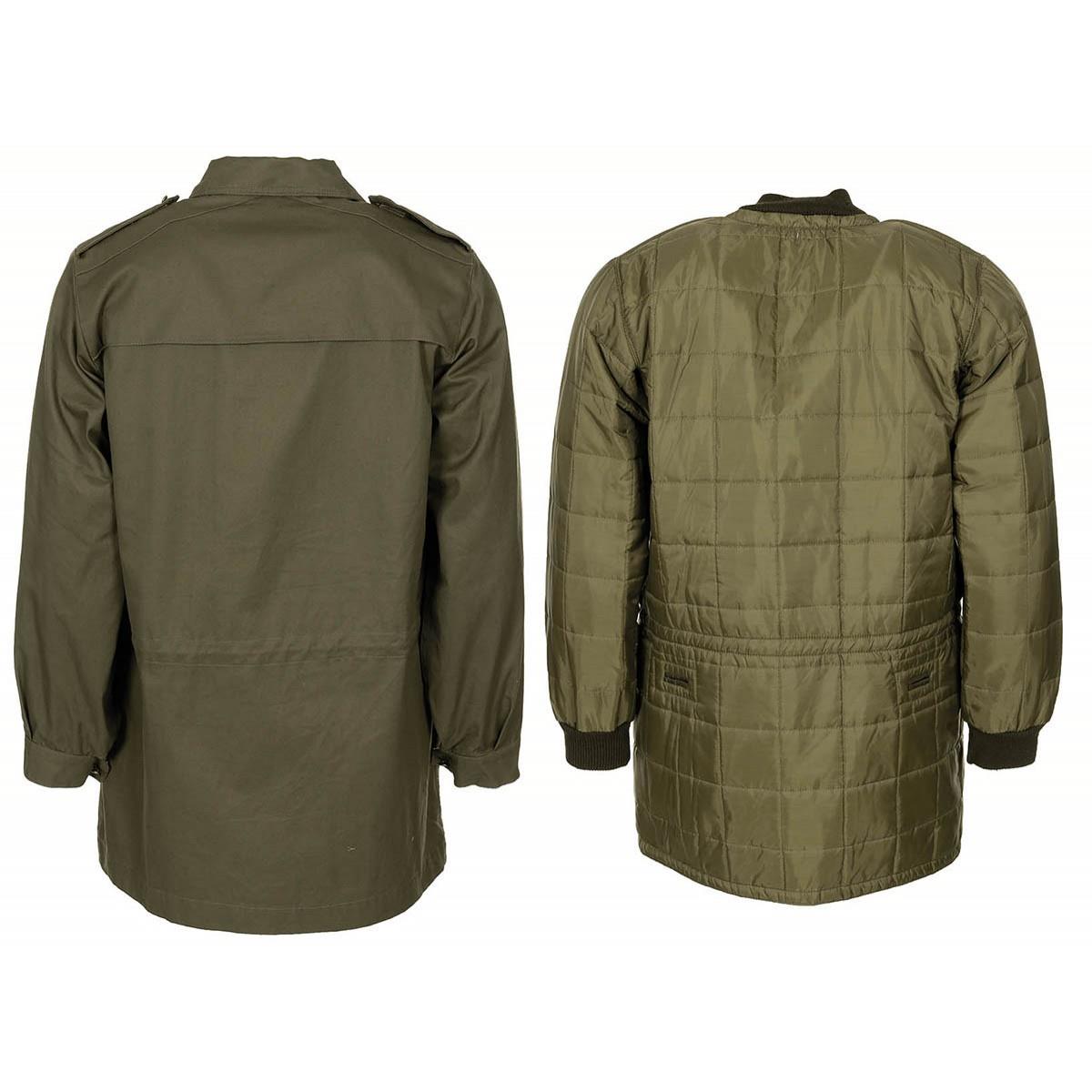 Italian army field jacket with quilted lining Olive
