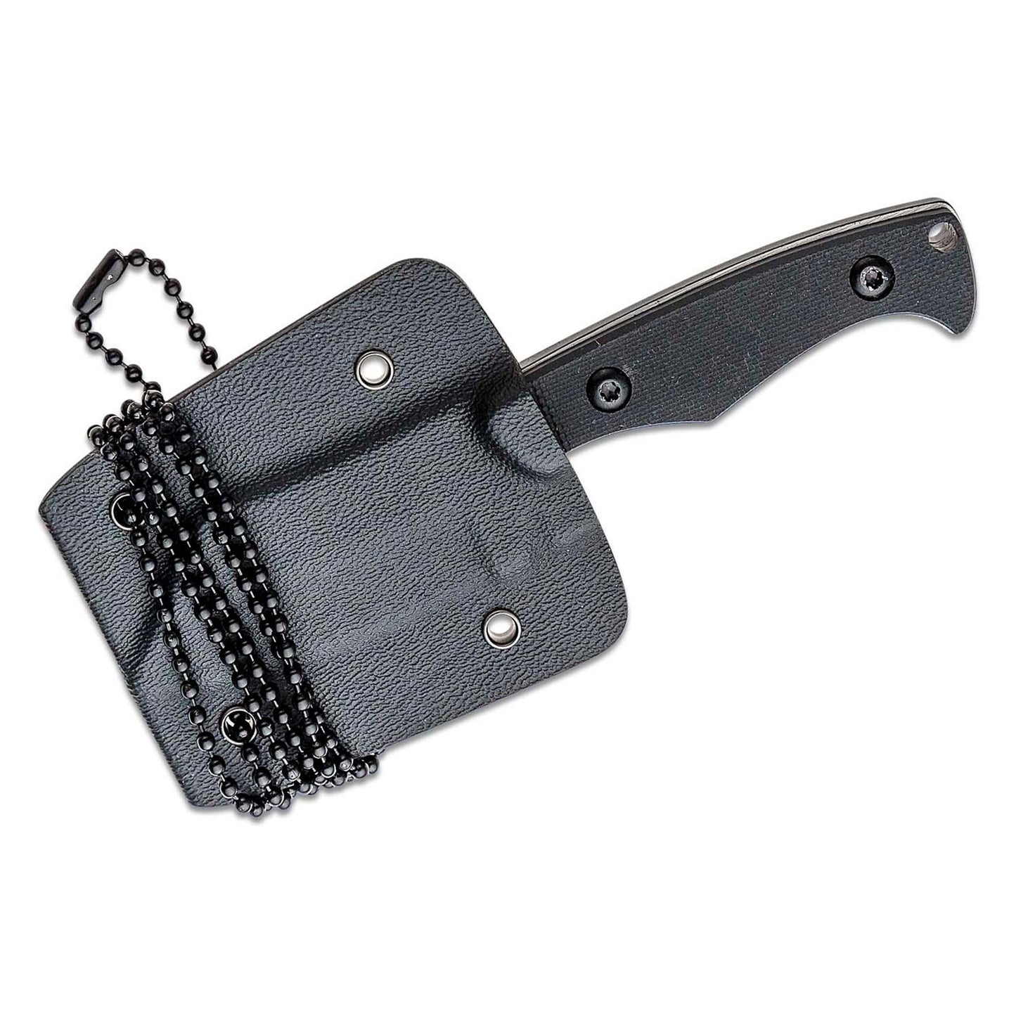 BOKER Magnum Challenger peilis su juodu Kydex deklu ir grandinele, G10 rankena ir Wharncliffe tipo geležte