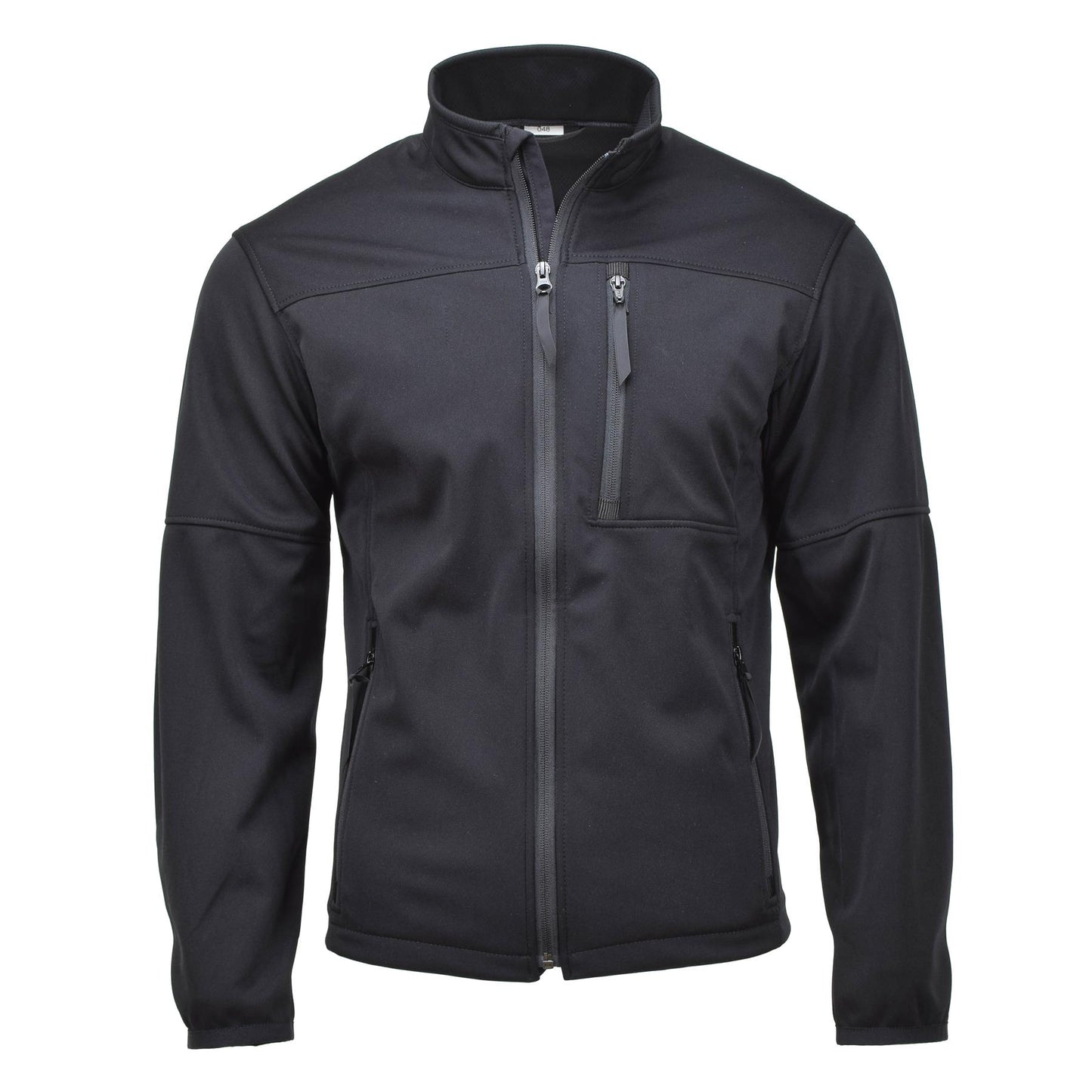 Olandijos kariuomenės neperšlampama GoreTex striukė juodos spalvos, su YKK užtrauktukais ir aukšta apykakle.
