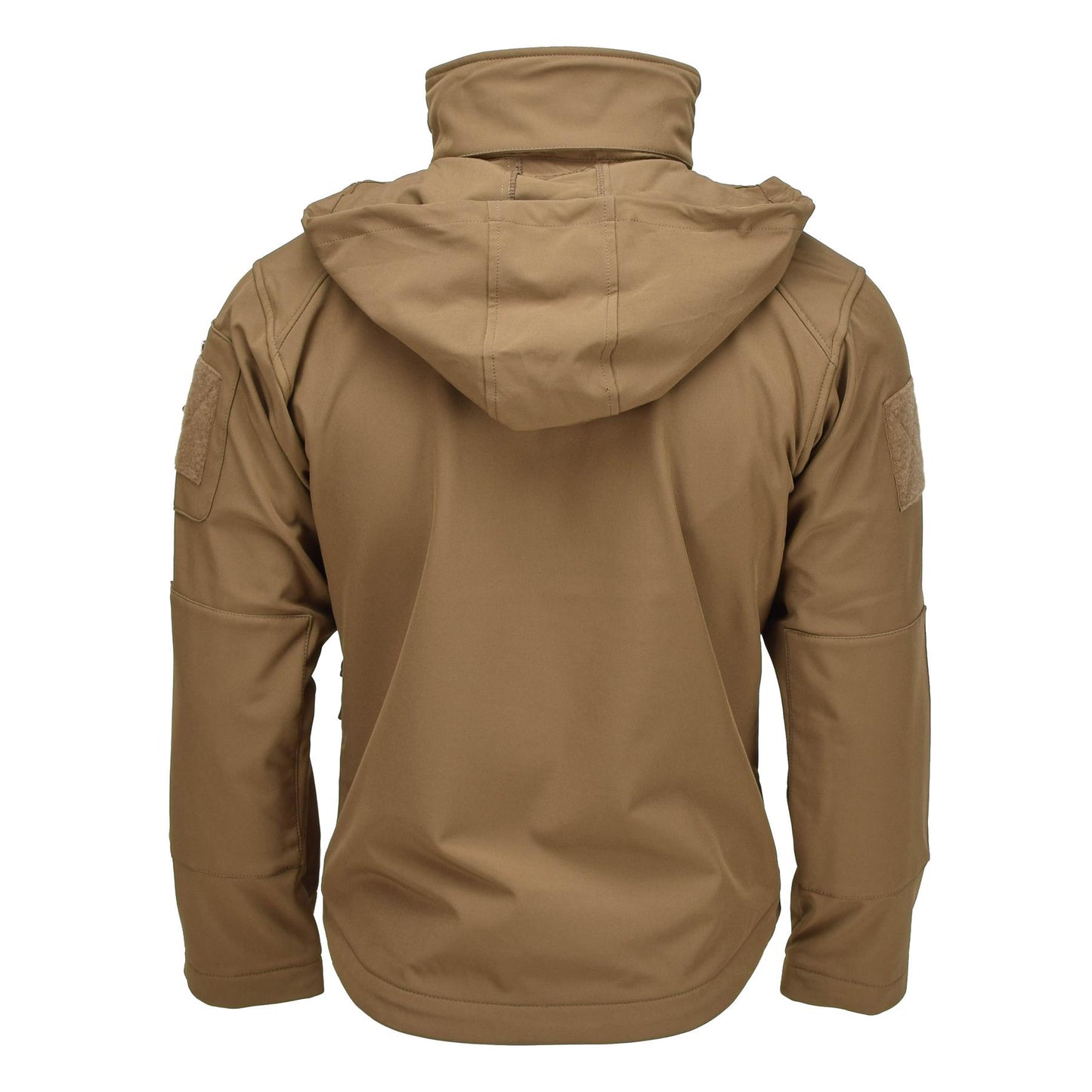 MIL-TEC soft shell waterproof tactical jacket in light brown color