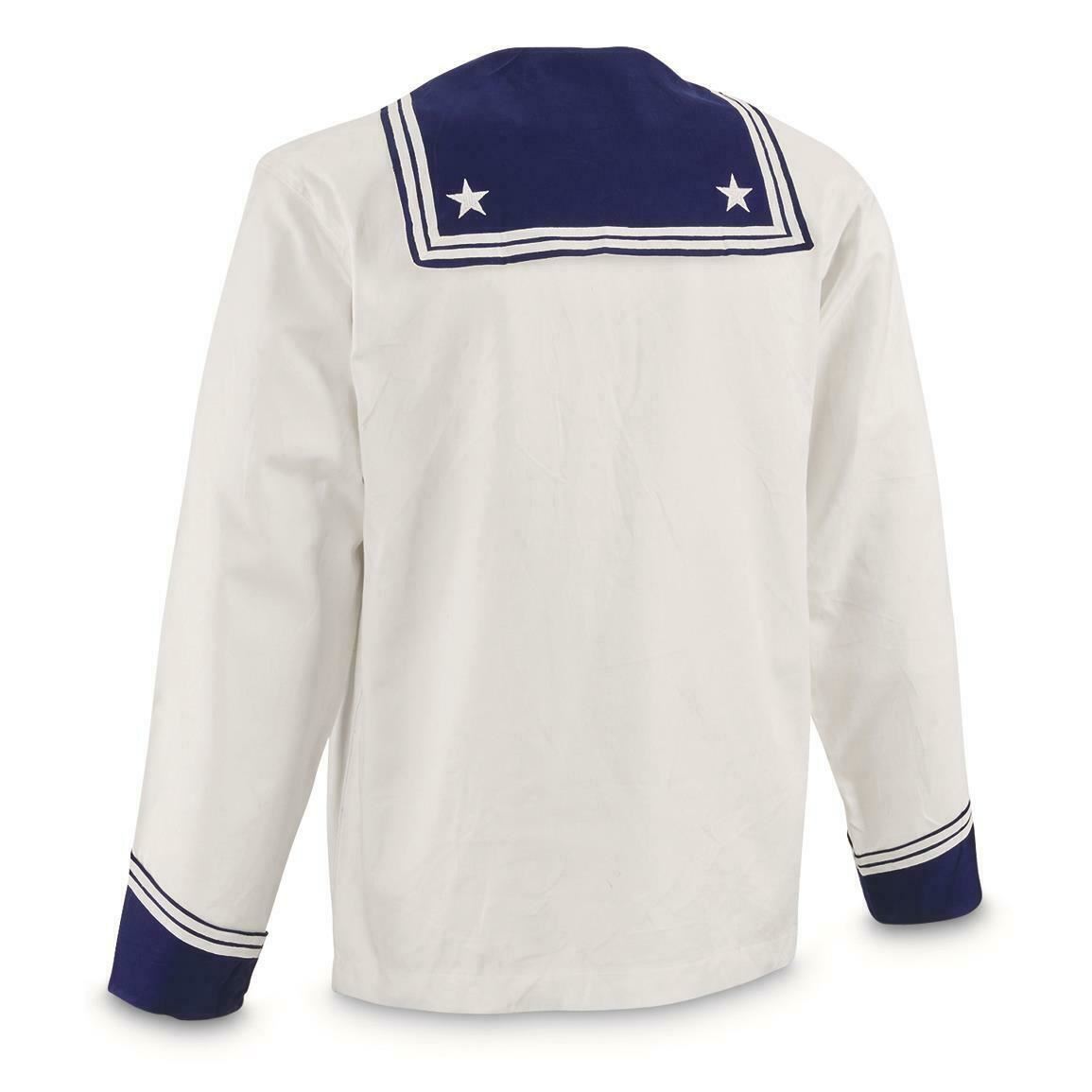 Italian Army Navy Long Sleeve Shirt White