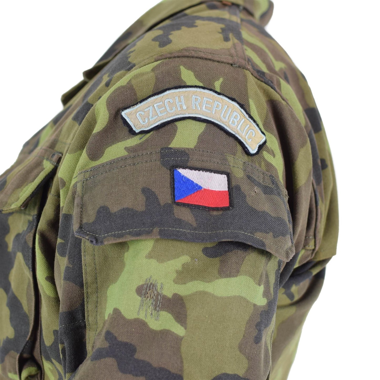 Czech army field jacket leaf print