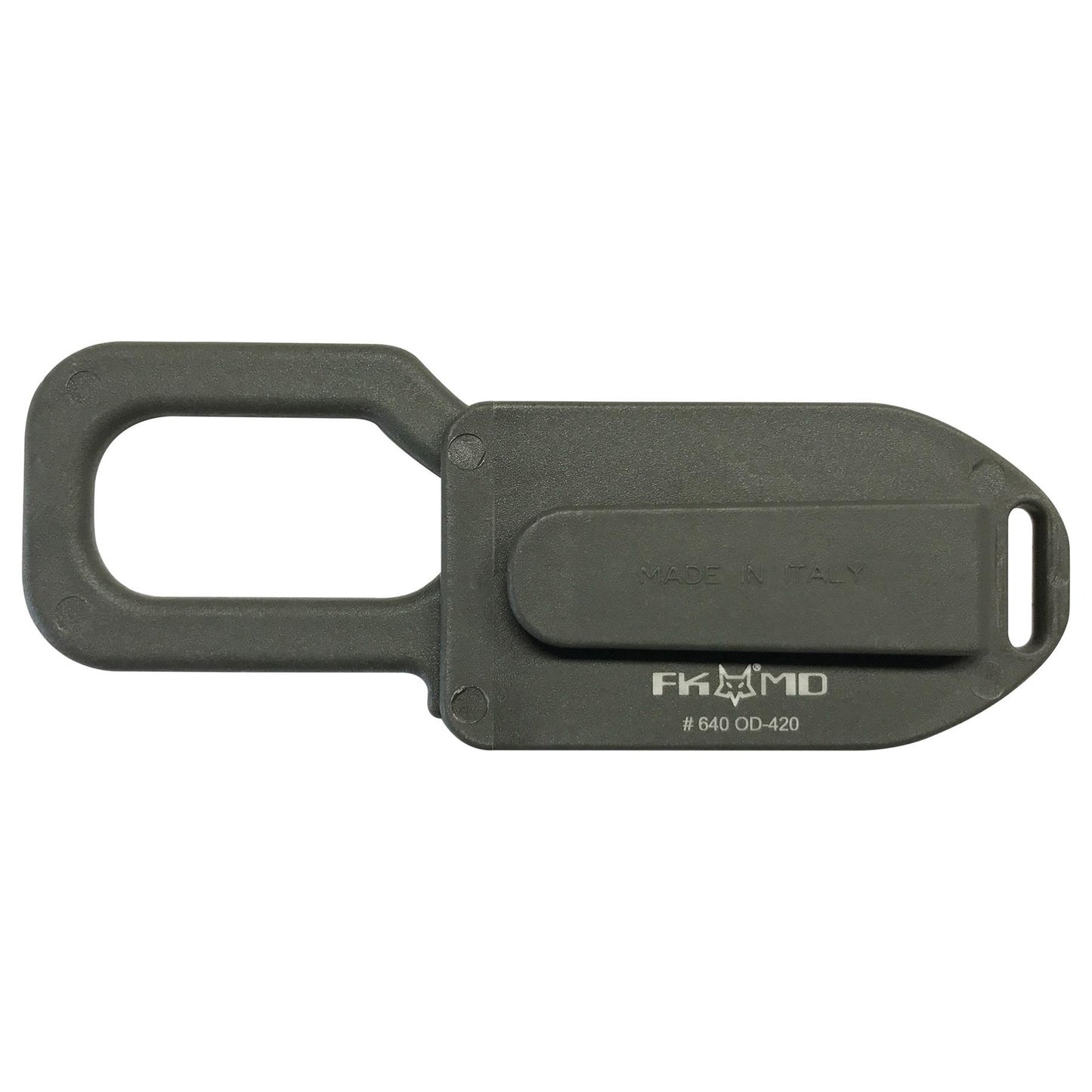 Fox Knives RESCUE EMERGENCY TOOL 640 OD gelbėjimosi peilis iš tvirto AISI 420 plieno su pjovimo kabliu.