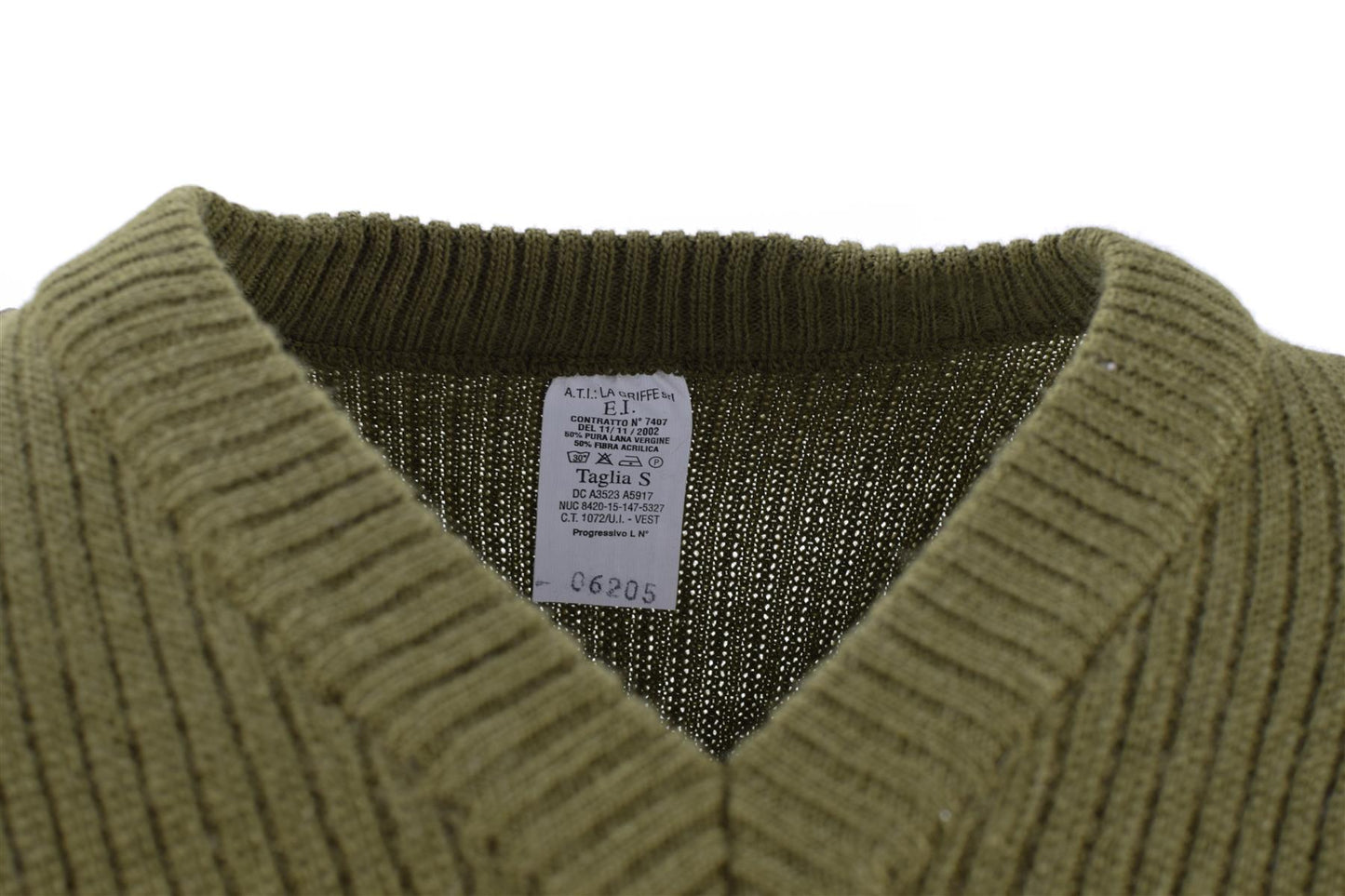 Italian army commando V-neck sweater
