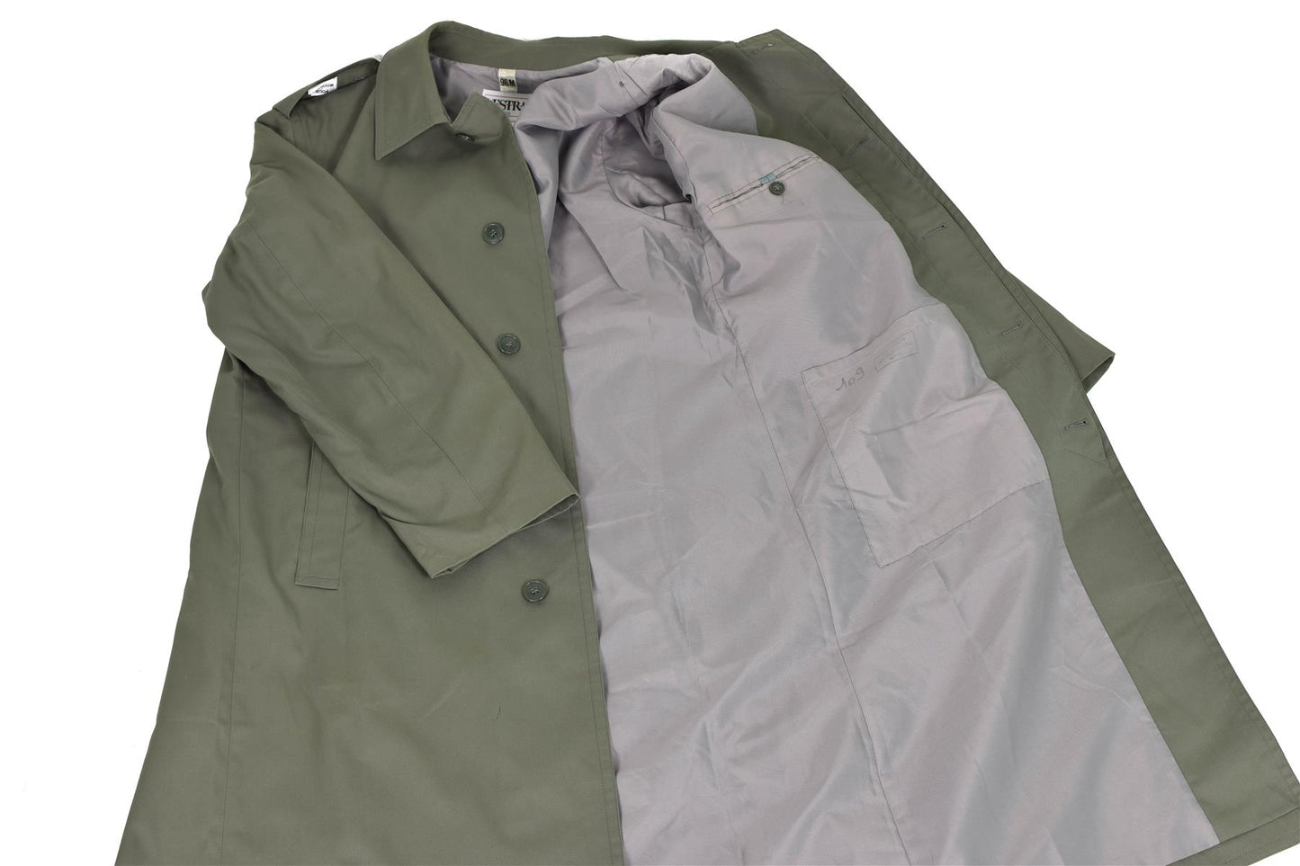 French army long raincoat waterproof Olive