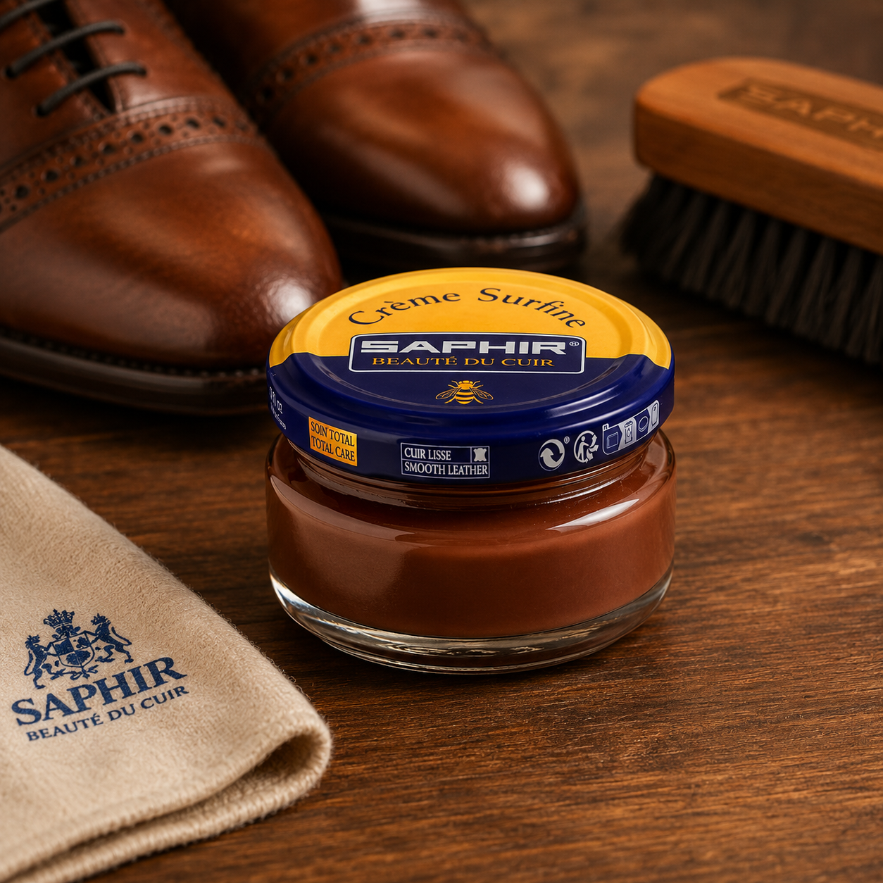 Saphir Creme Surfine batų priežiūros kremas odai 50ml rudas