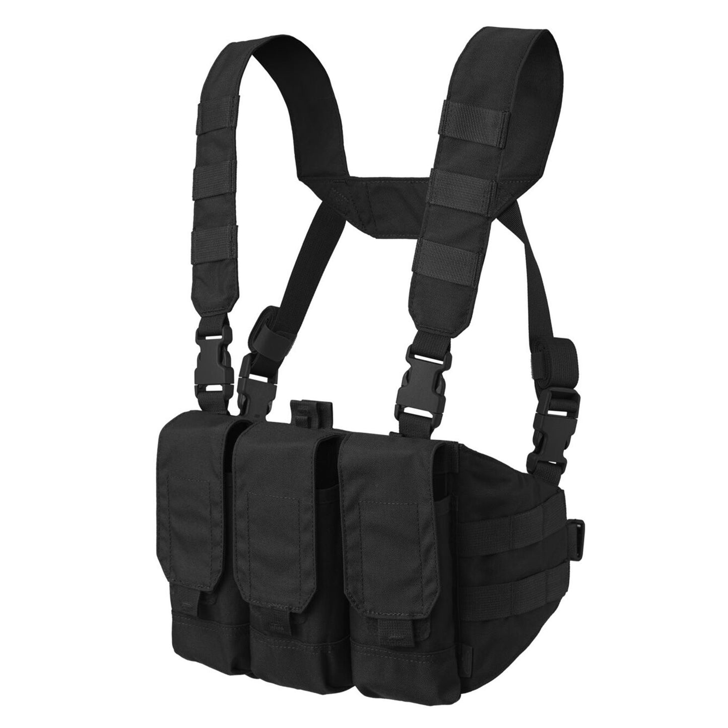 Helikon-Tex Chicom Chest Rig treniruočių liemenė iš Cordura nailono su trijų kišenių AR/AK šoviniams sistema.