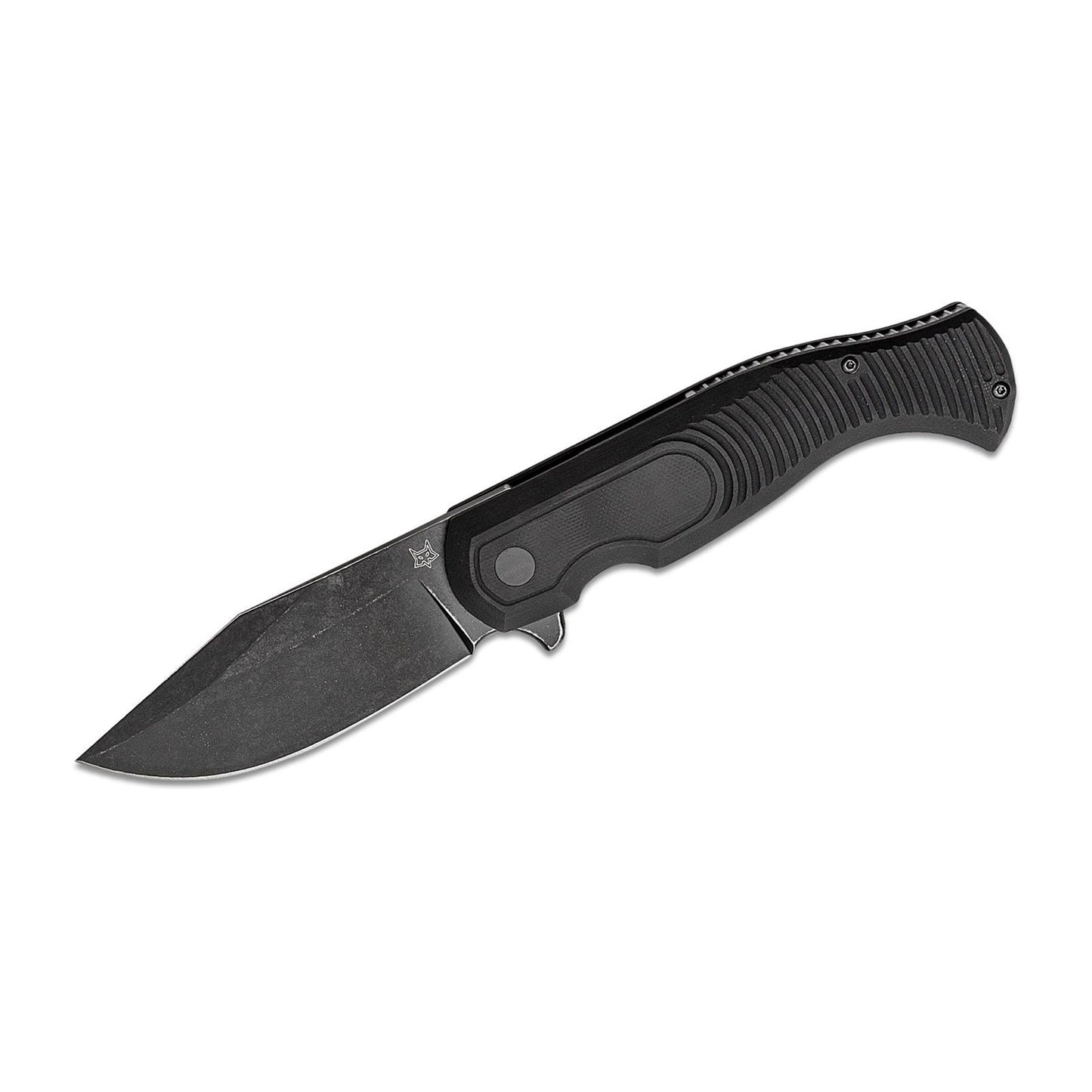 Fox Knives EASTWOOD TIGER taktinis kišeninis peilis su D2 plieno ašmenimis ir juoda G10 rankena.