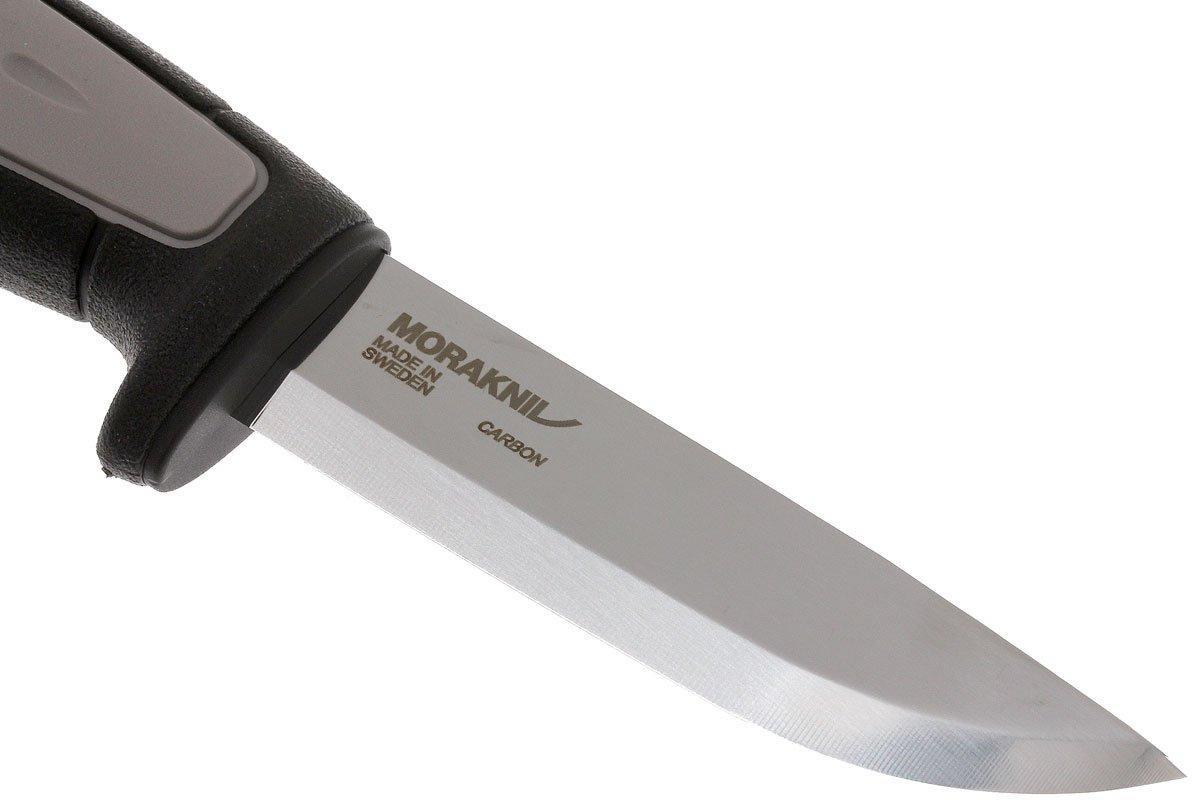 MORAKNIV Robust Gray fiksuotas peilis iš anglies plieno su ergonomine rankena ir ilgaamžiais ašmenimis.