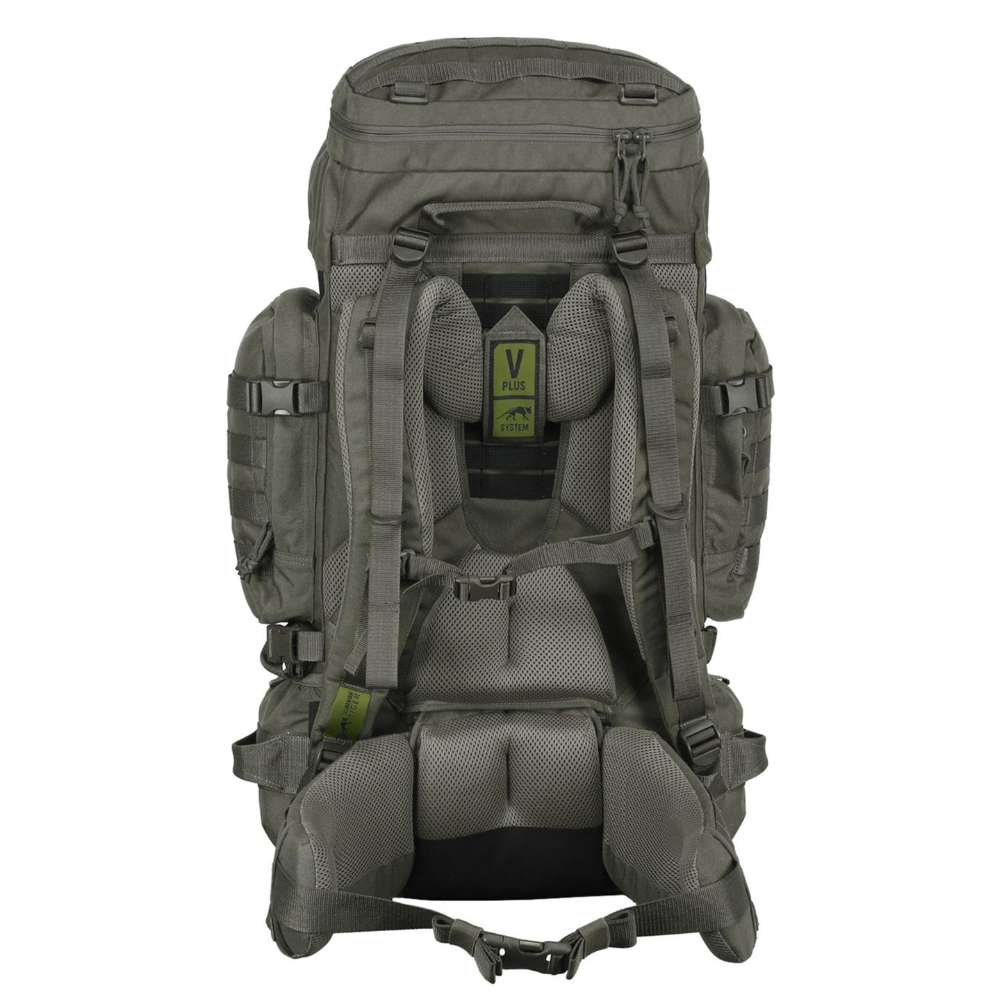 Tasmanian Tiger Raid Pack MK III 52L taktinė kuprinė su MOLLE sistema ir reguliuojamu nešimo systemu.