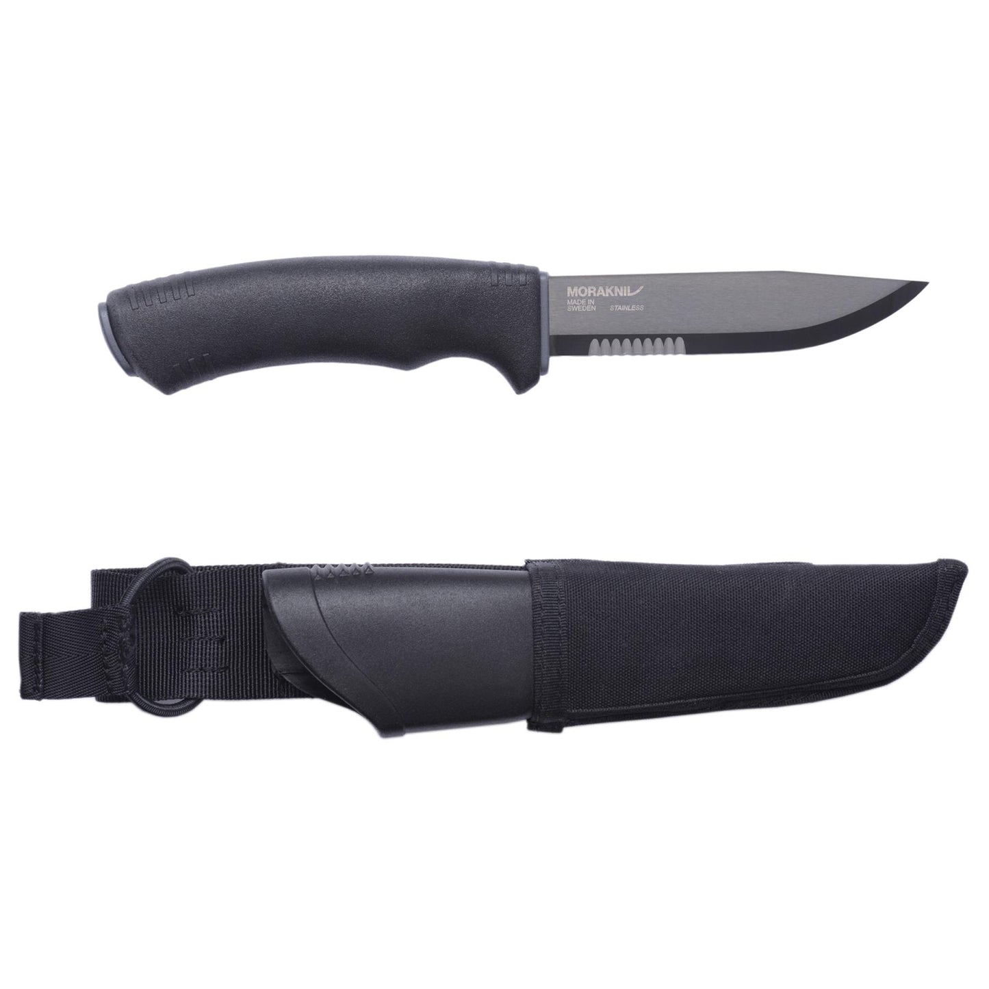MORAKNIV fixed knife with semi-serrated stainless steel blade